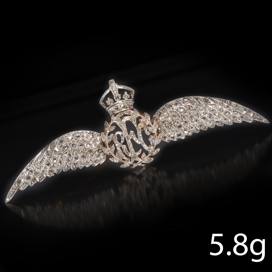 ROYAL FLYING CORPS DIAMOND SWEETHEART BROOCH (1 of 1)