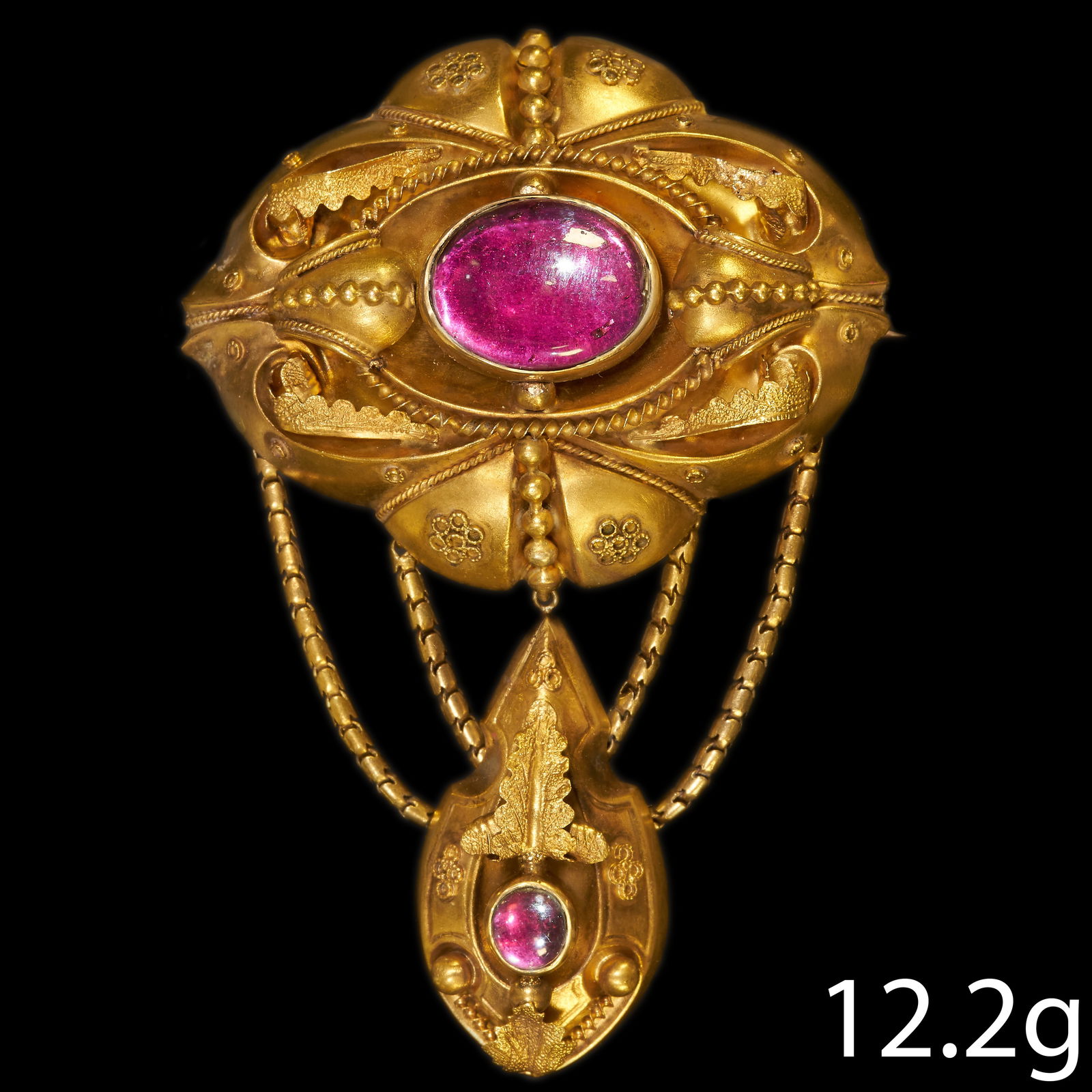 ANTIQUE VICTORIAN FLORAL BROOCH (1 of 1)