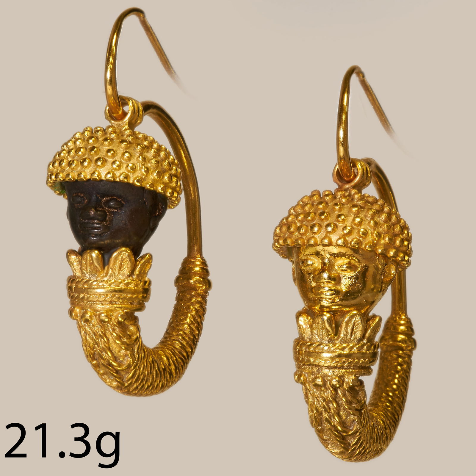 PAIR OF ETRUSCAN REVIVAL EARRINGS (1 of 1)
