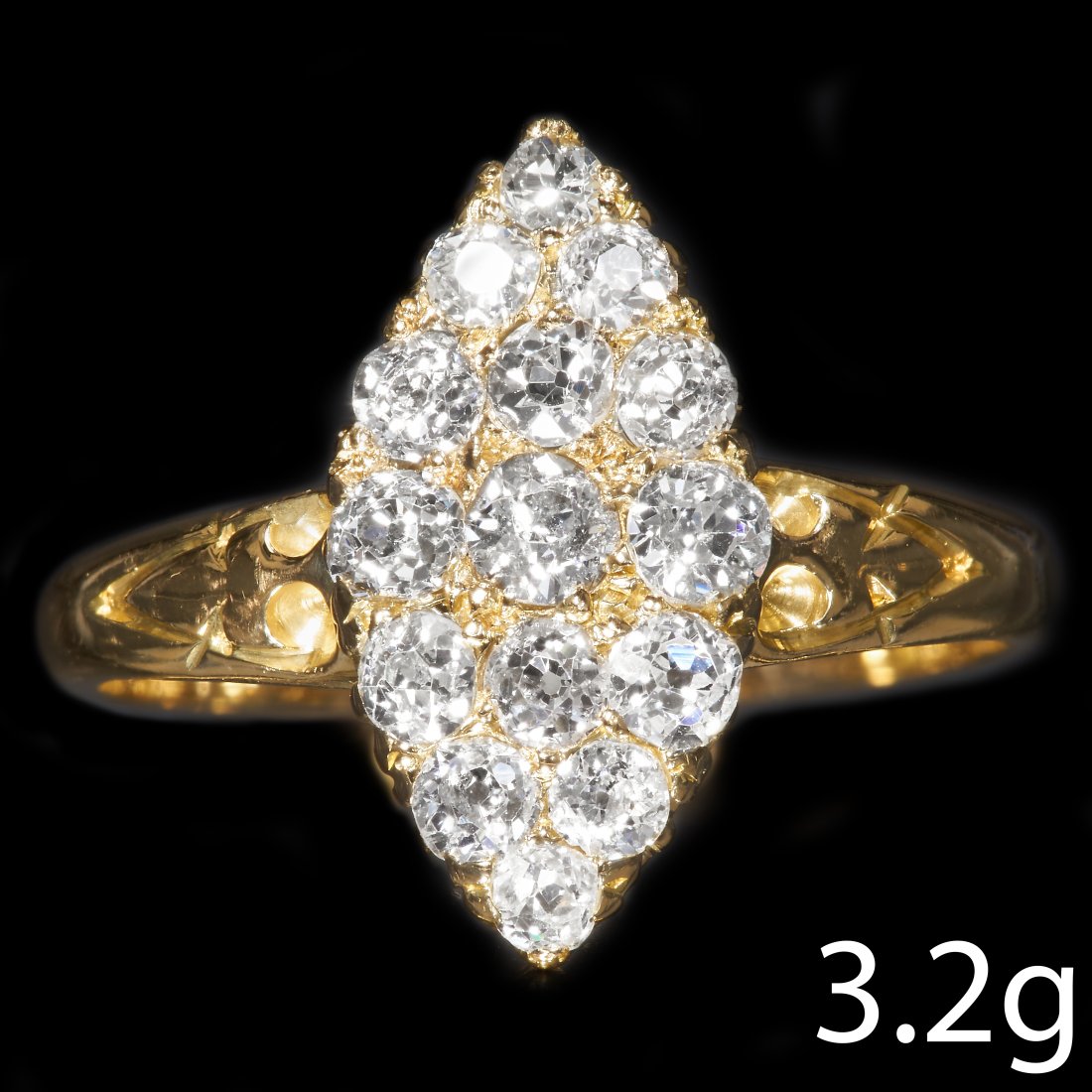 ANTIQUE DIAMOND CLUSTER RING (1 of 1)
