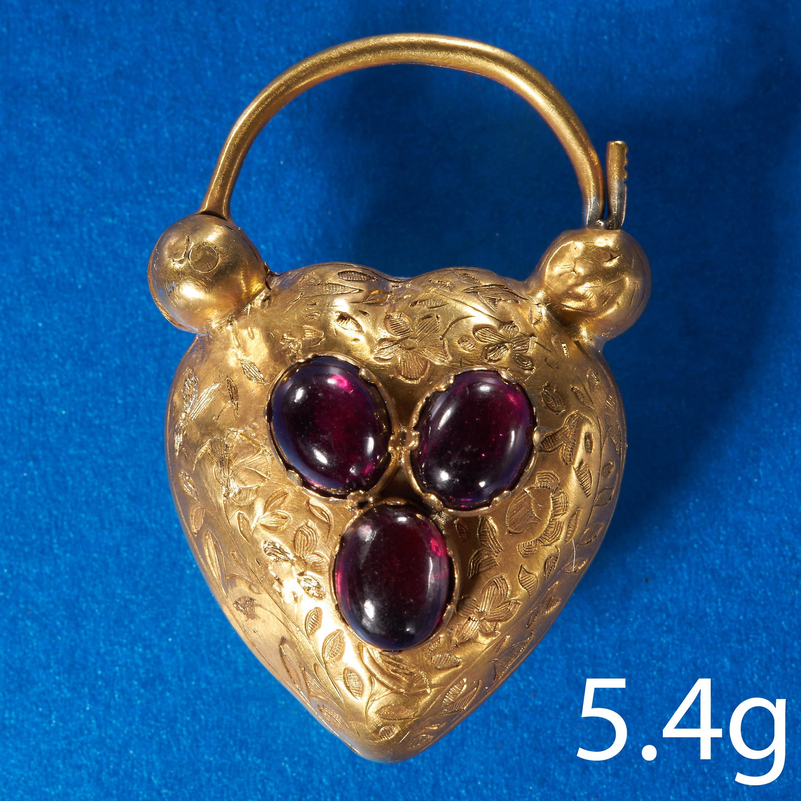 VICTORIAN GARNET PADLOCK CLASP (1 of 1)