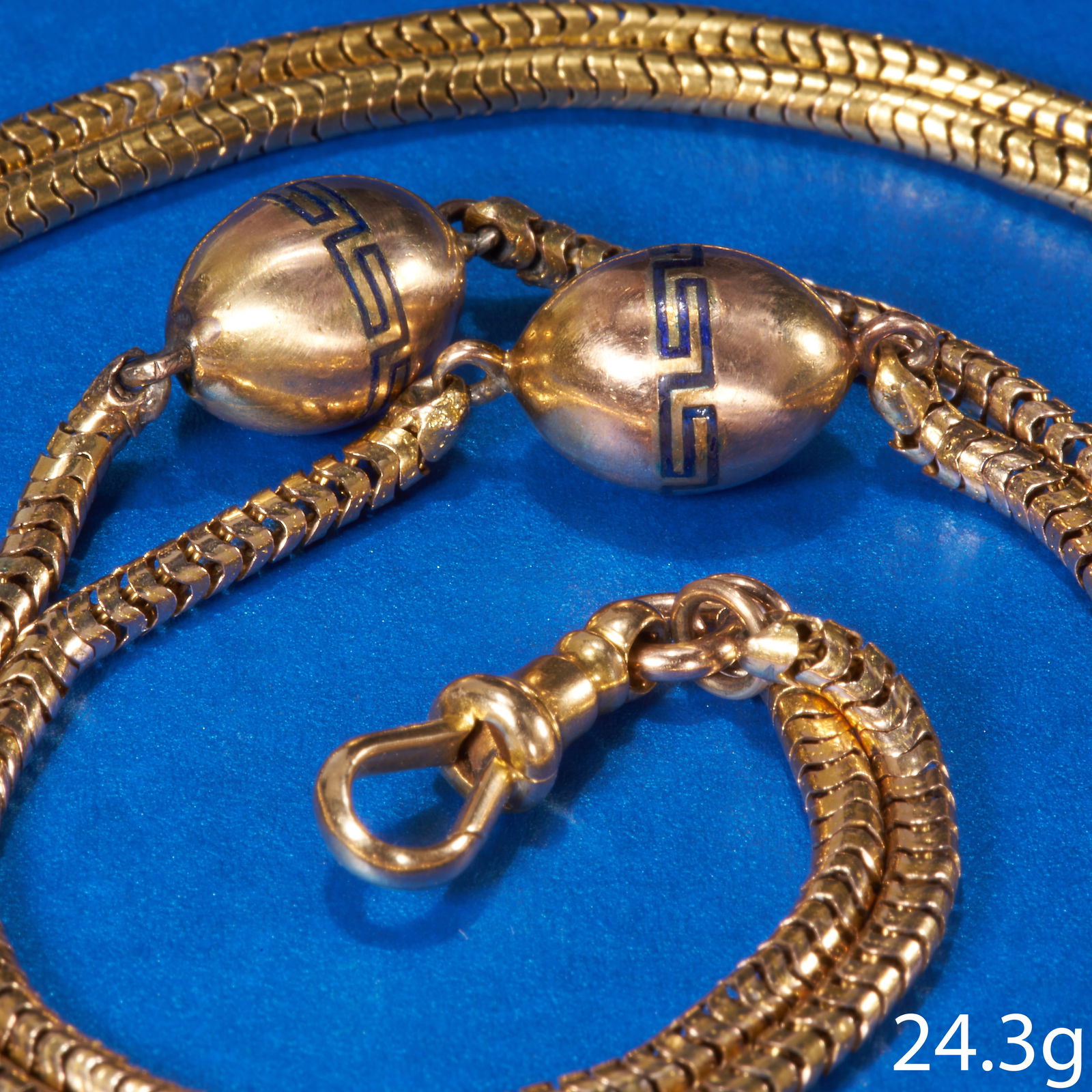 RARE AND UNUSUAL ENAMEL BALL NECKLACE (1 of 2)