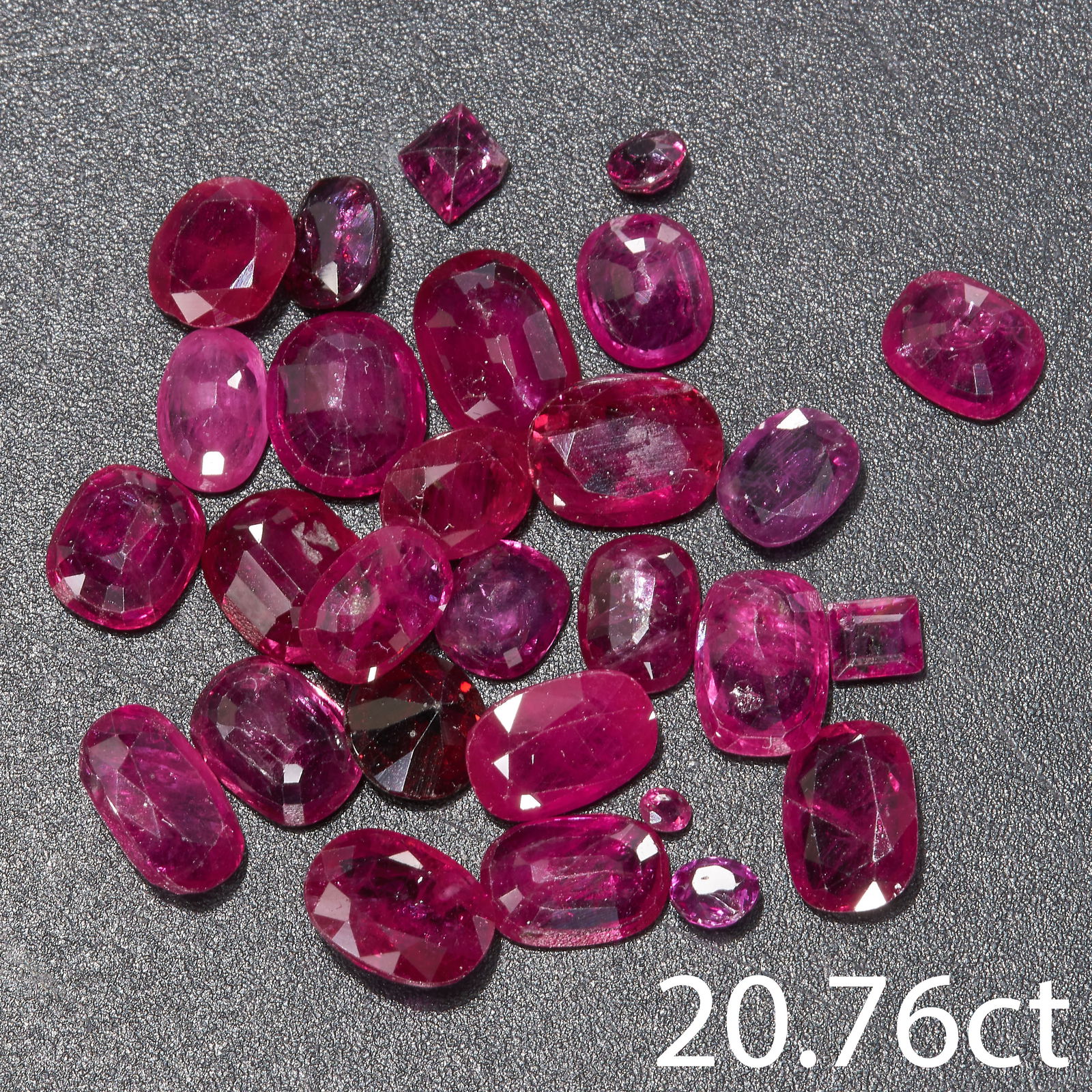 LOT OF MIXED CUT RUBIES (1 of 1)