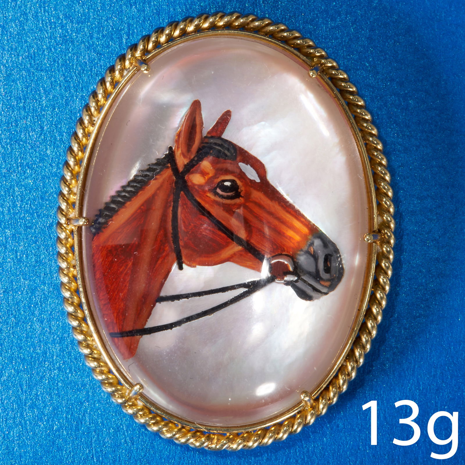 FINE ESSEX CRYSTAL HORSE BROOCH (1 of 1)