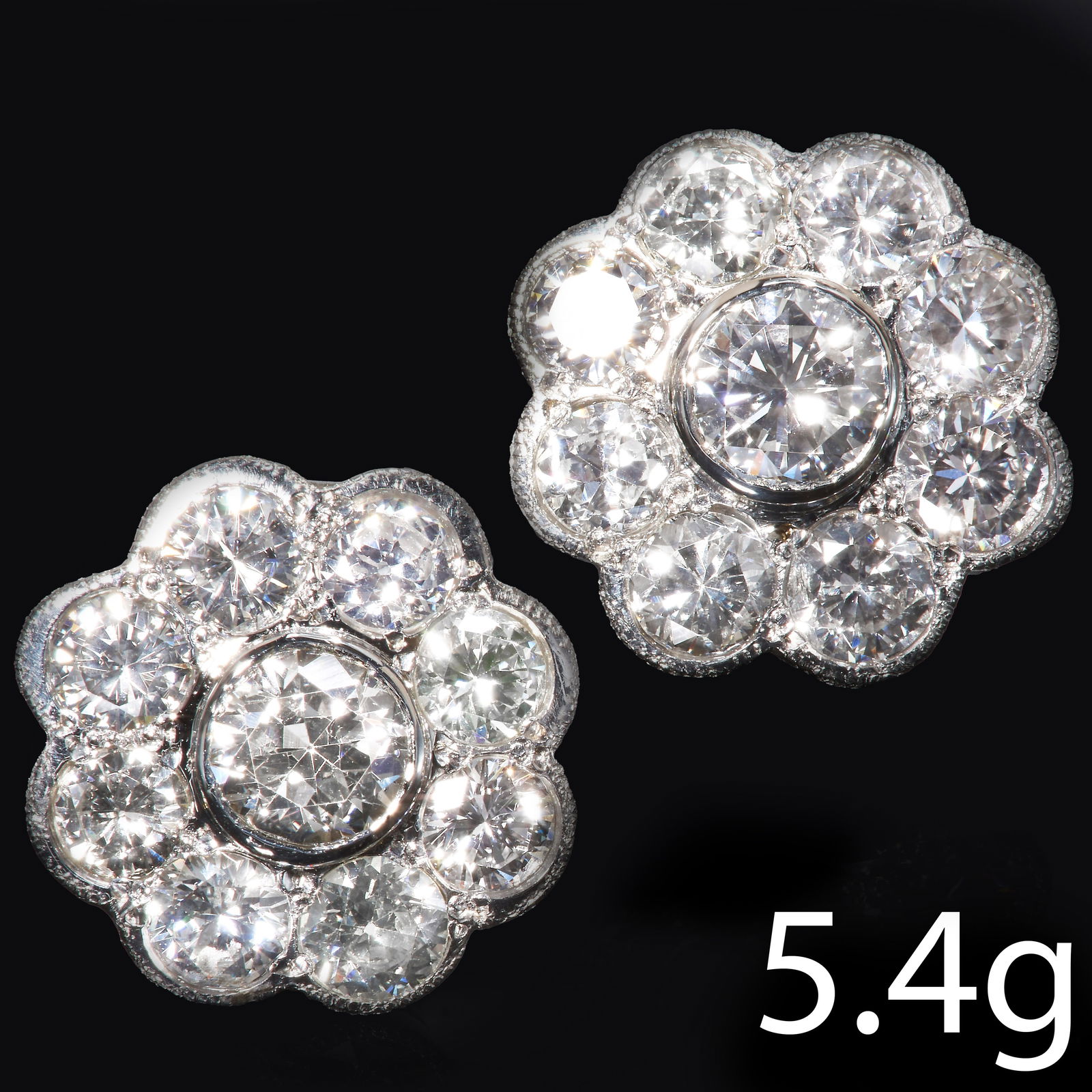 DIAMOND CLUSTER EARRINGS (1 of 1)