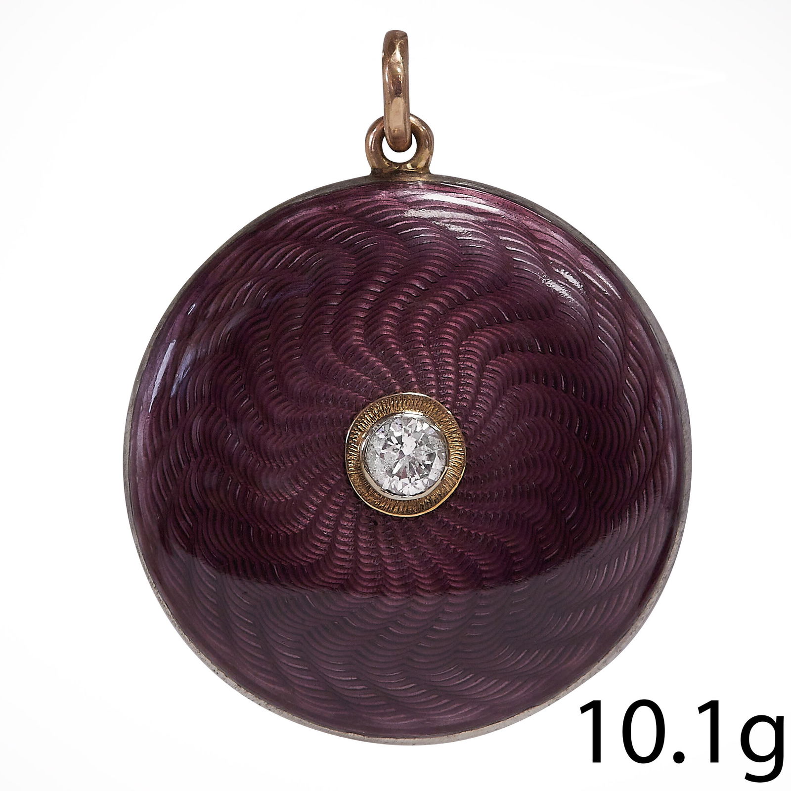 ANTIQUE ENAMEL AND DIAMOND PENDANT (1 of 1)