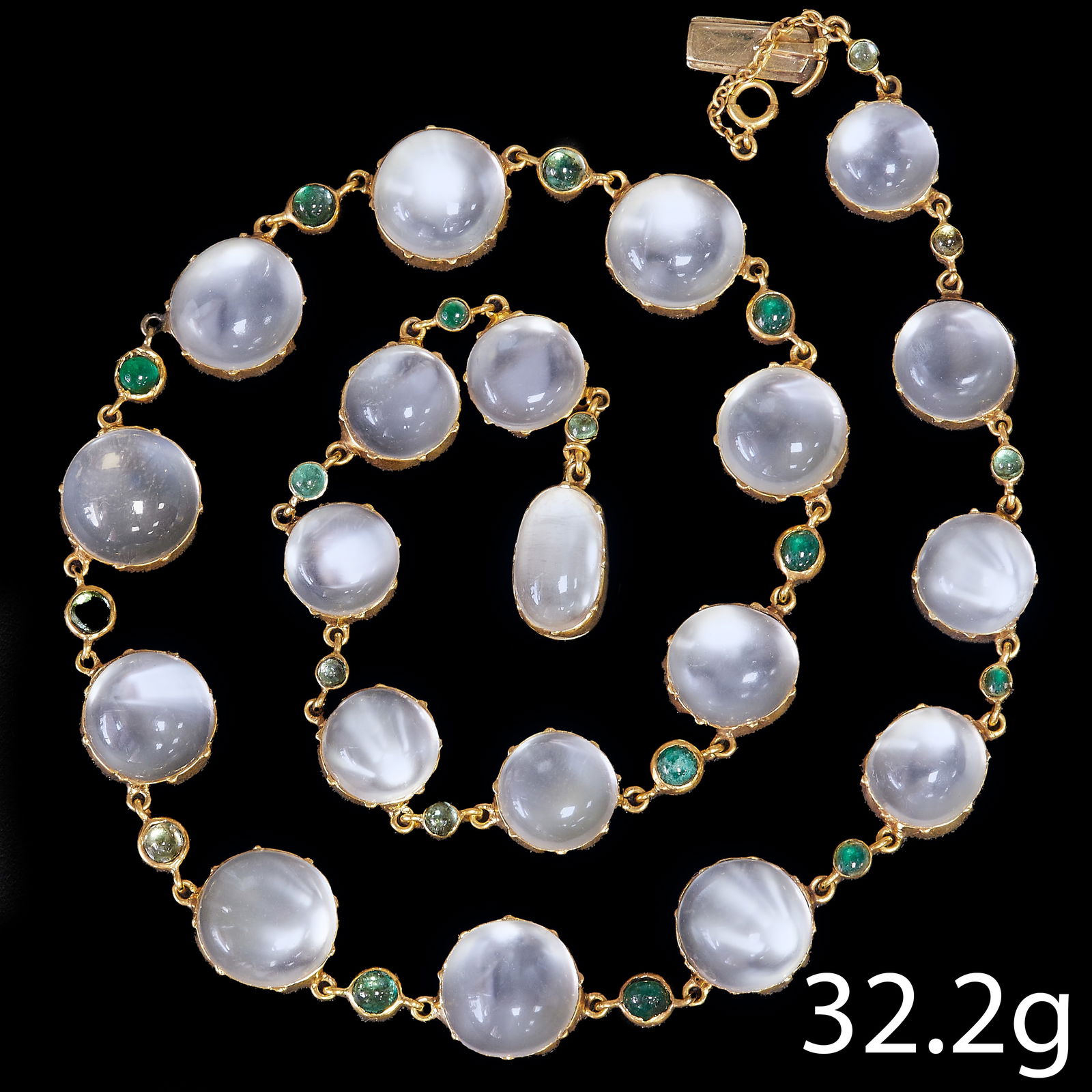 MOONSTONE GOLD NECKLACE (1 of 1)