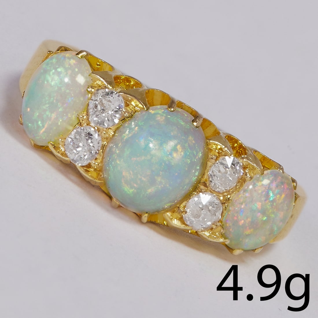 OPAL AND DIAMOND RING (1 of 1)