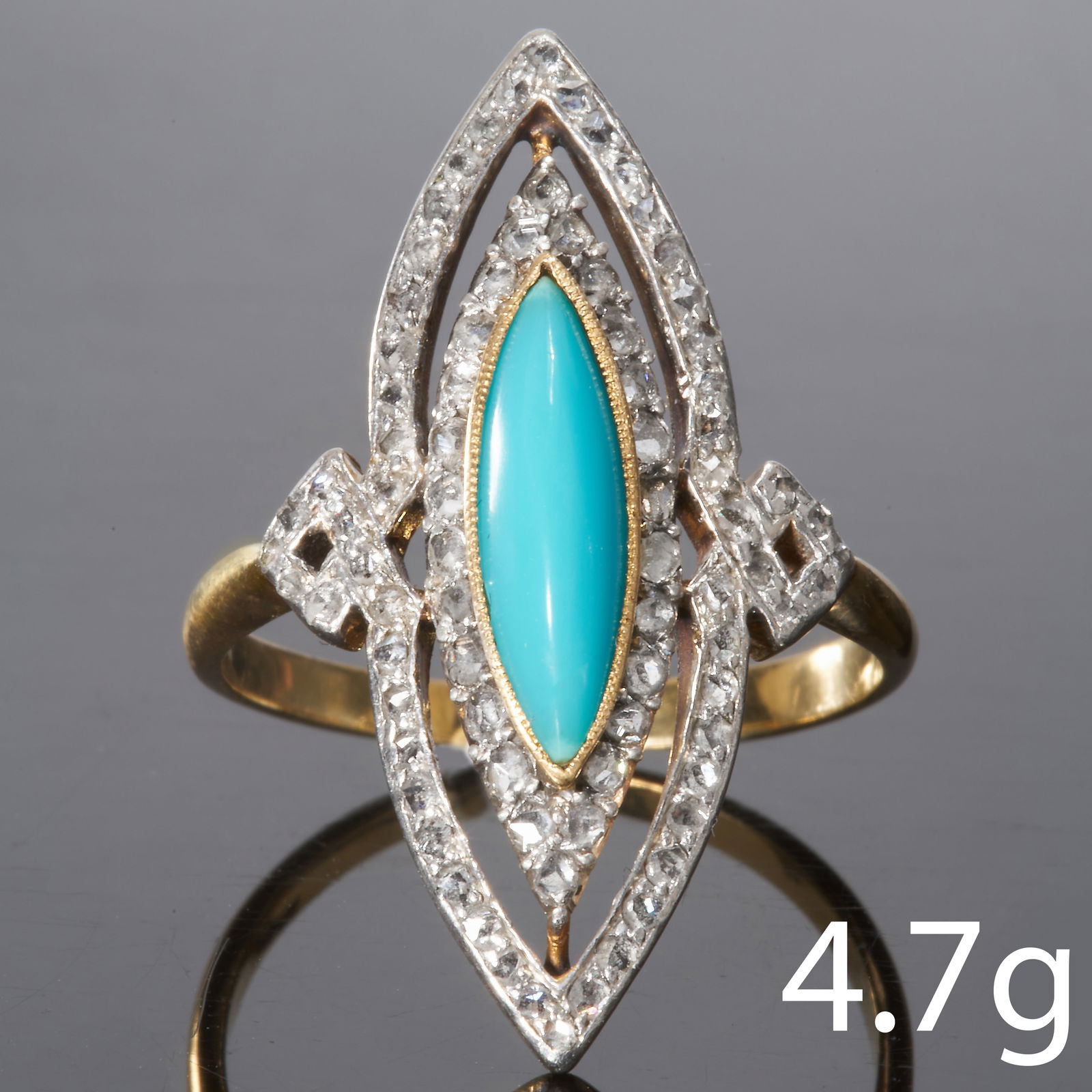BELLE EPOQUE TURQUOISE AND DIAMOND RING (1 of 1)