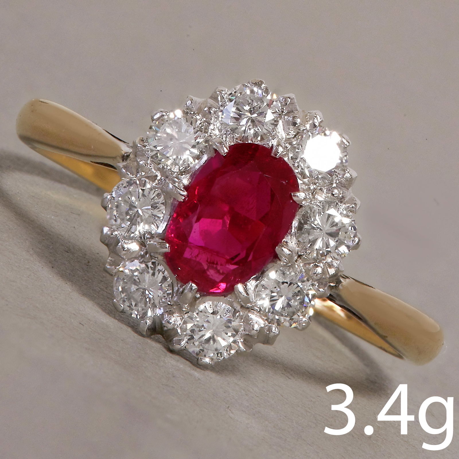RUBY AND DIAMOND CLUSTER RING (1 of 1)