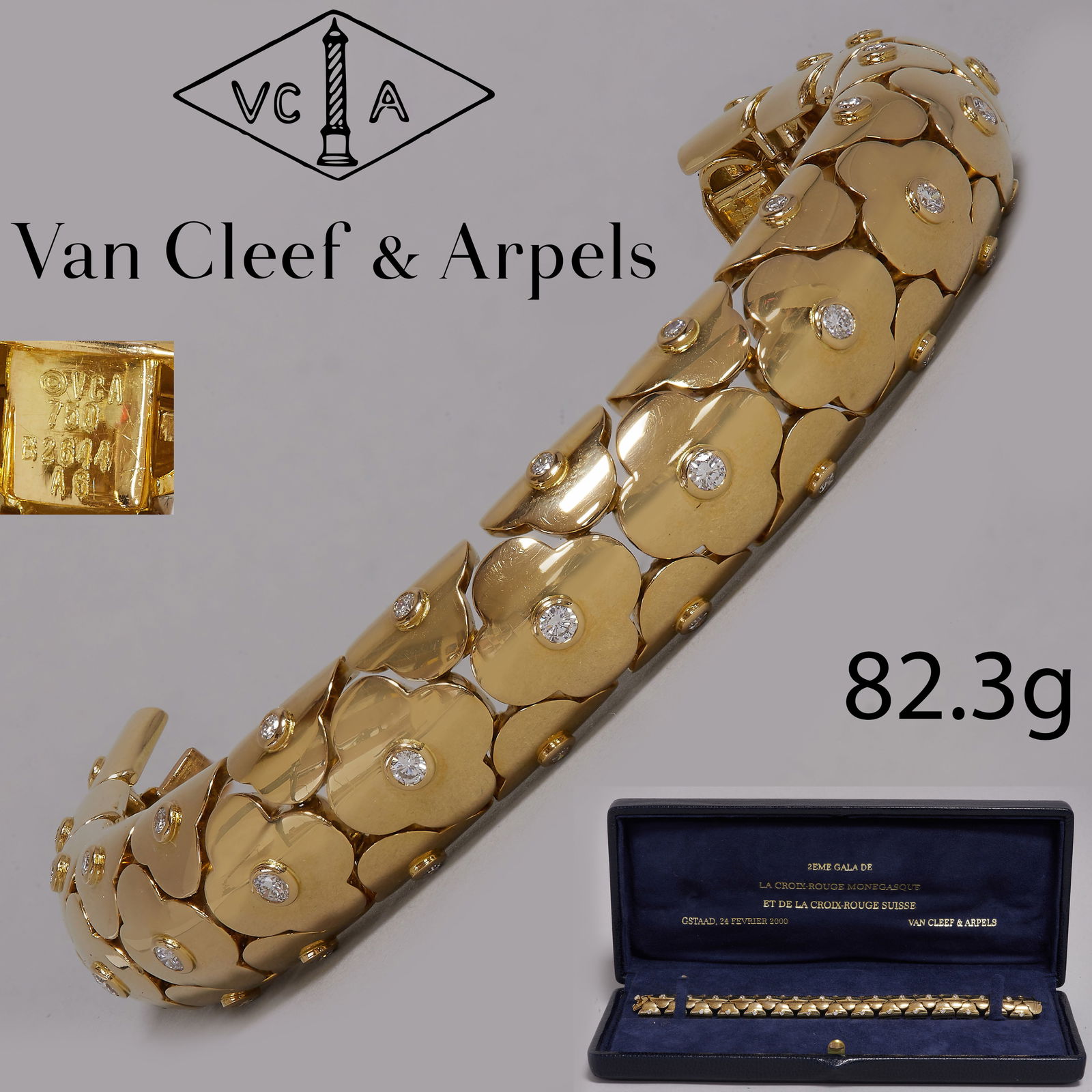 VAN CLEEF & ARPELS, RARE AND POSSIBLY UNIQUE DIAMOND BRACELET (1 of 3)