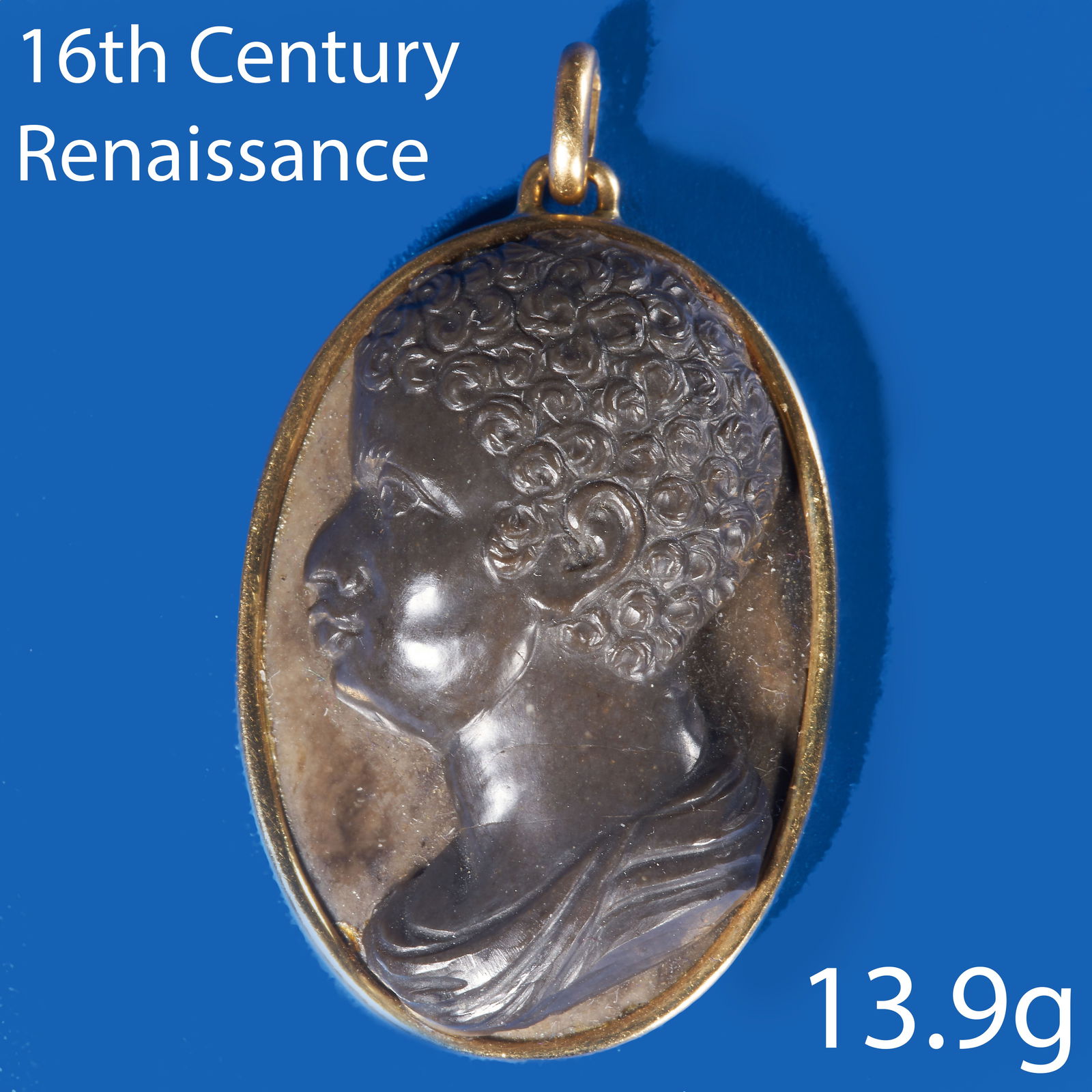 A RENAISSANCE LATE 16TH CENTURY CARVED AGATE PORTRAIT OF AN AFRICAN BOY (1 of 1)