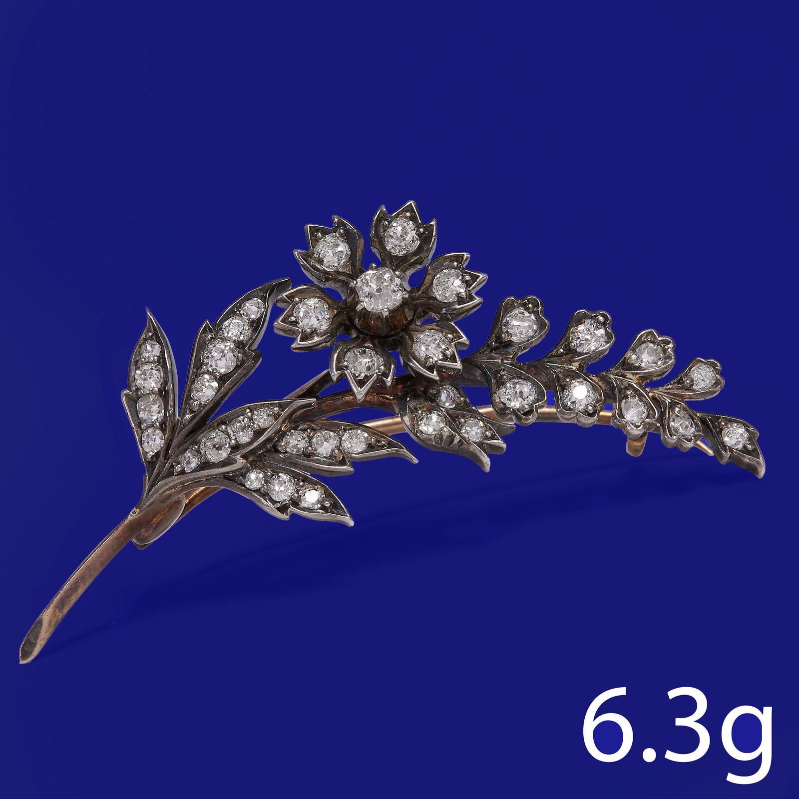 ANTIQUE DIAMOND SPRAY BROOCH (1 of 2)