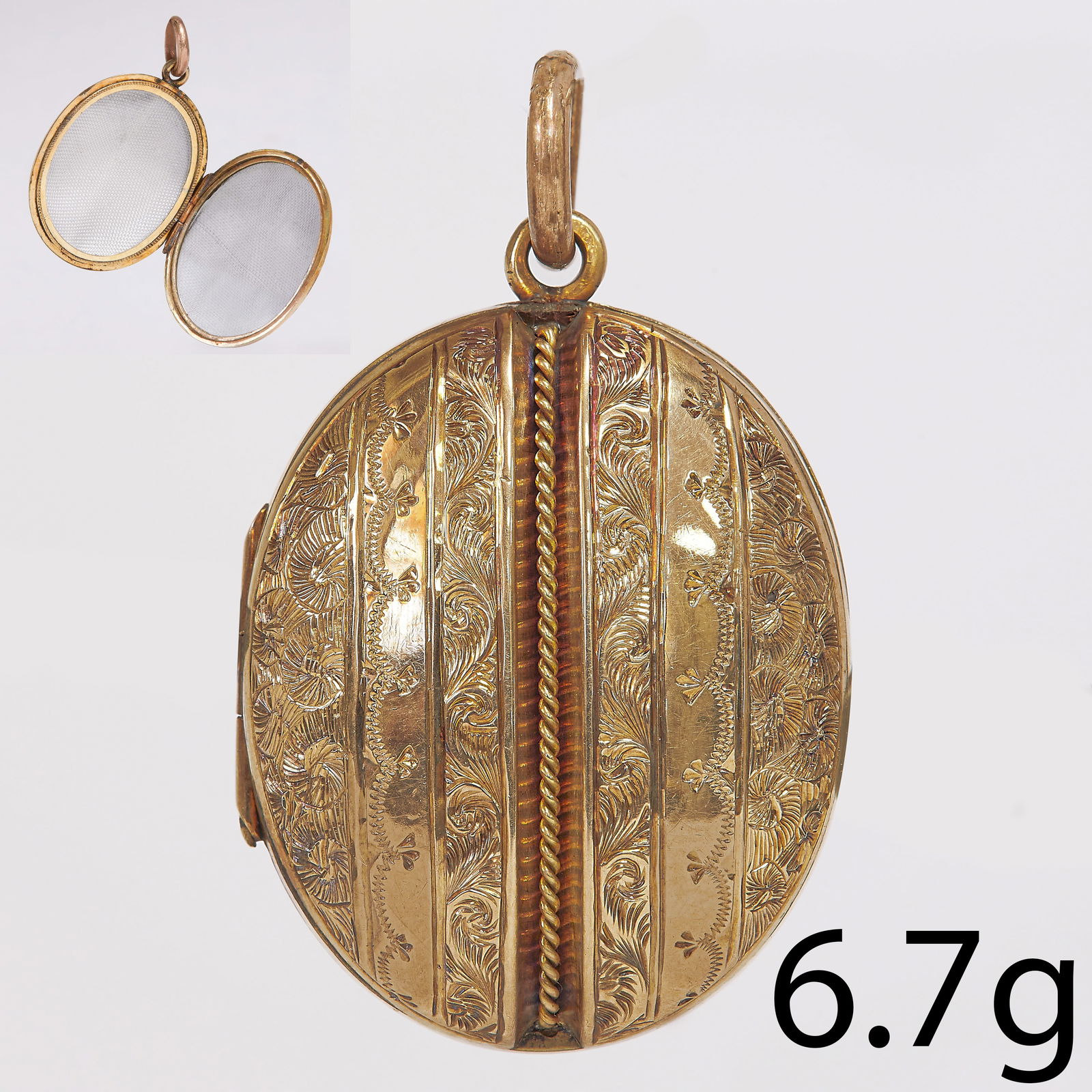 VICTORIAN GOLD LOCKET PENDANT (1 of 1)