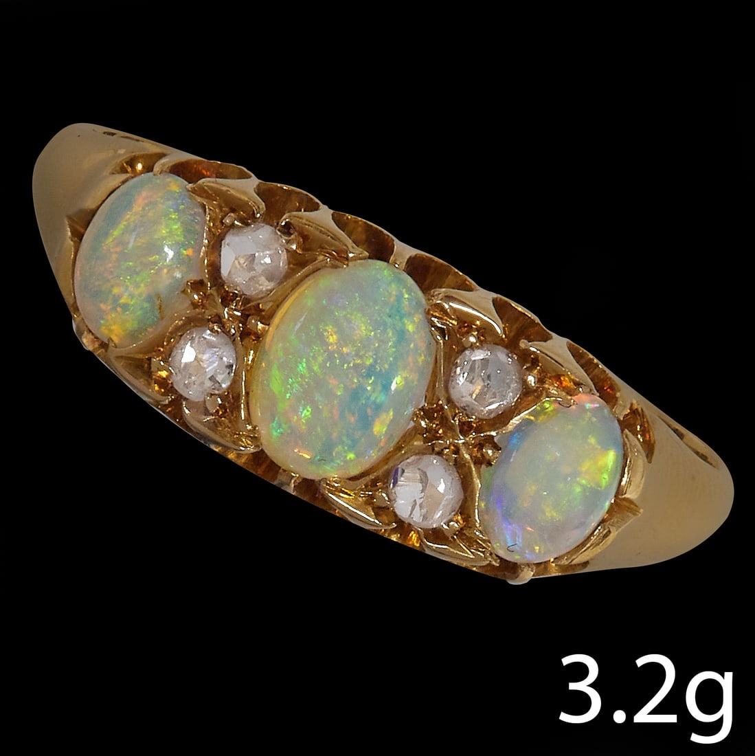 OPAL AND DIAMOND RING (1 of 1)