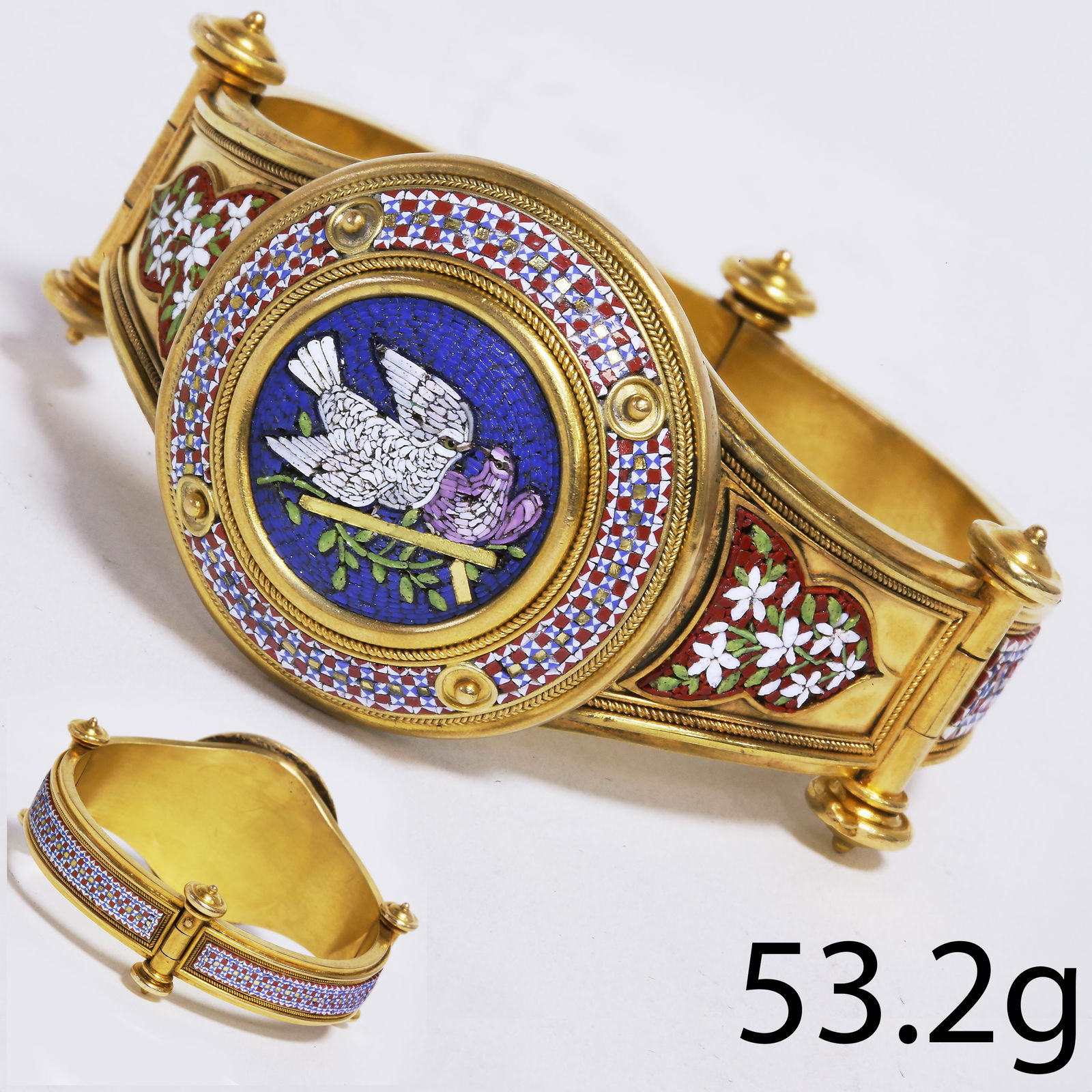 FINE ANTIQUE MICRO MOSAIC BANGLE (1 of 2)