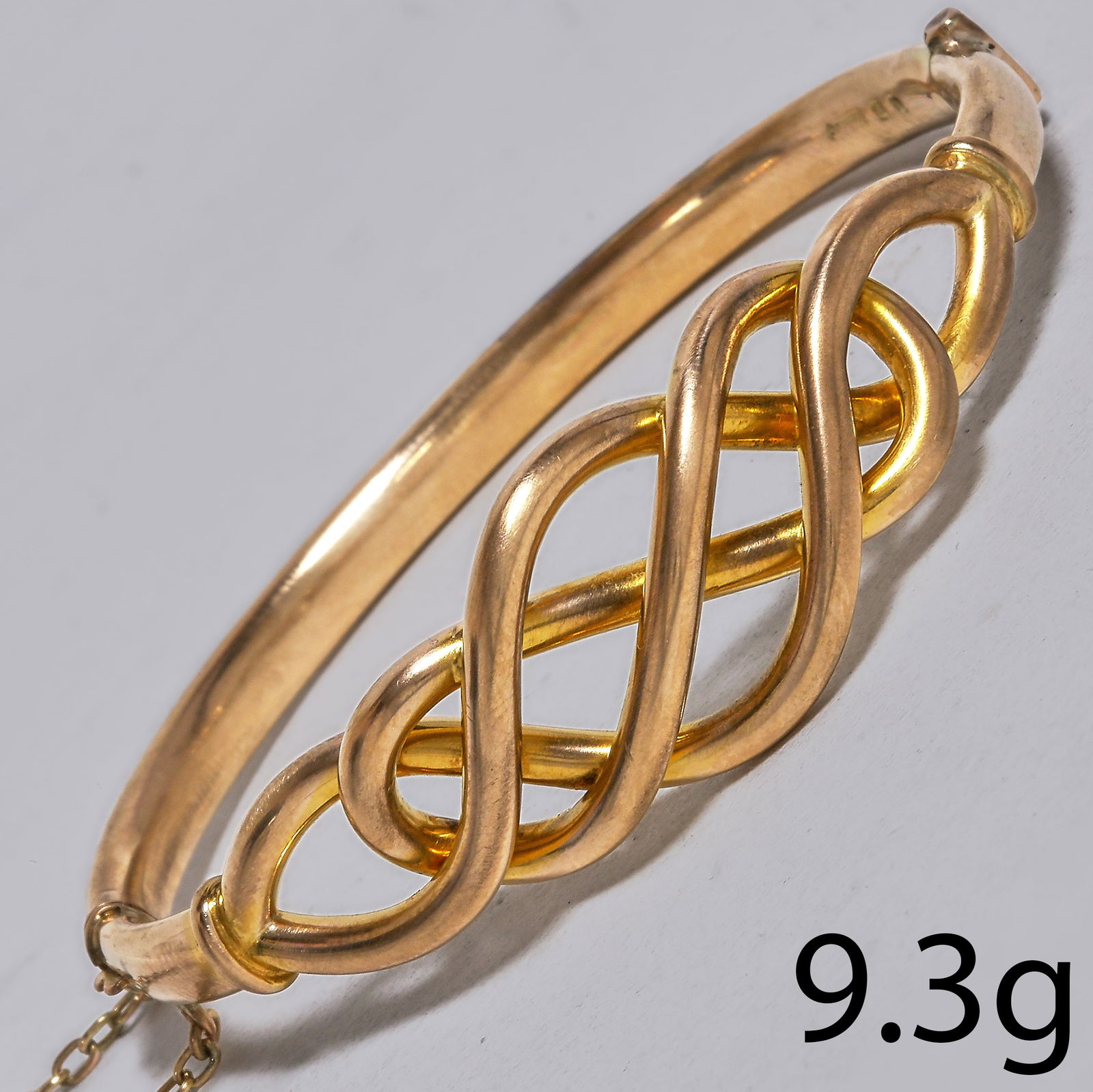 ANTIQUE GOLD KNOT BANGLE (1 of 1)