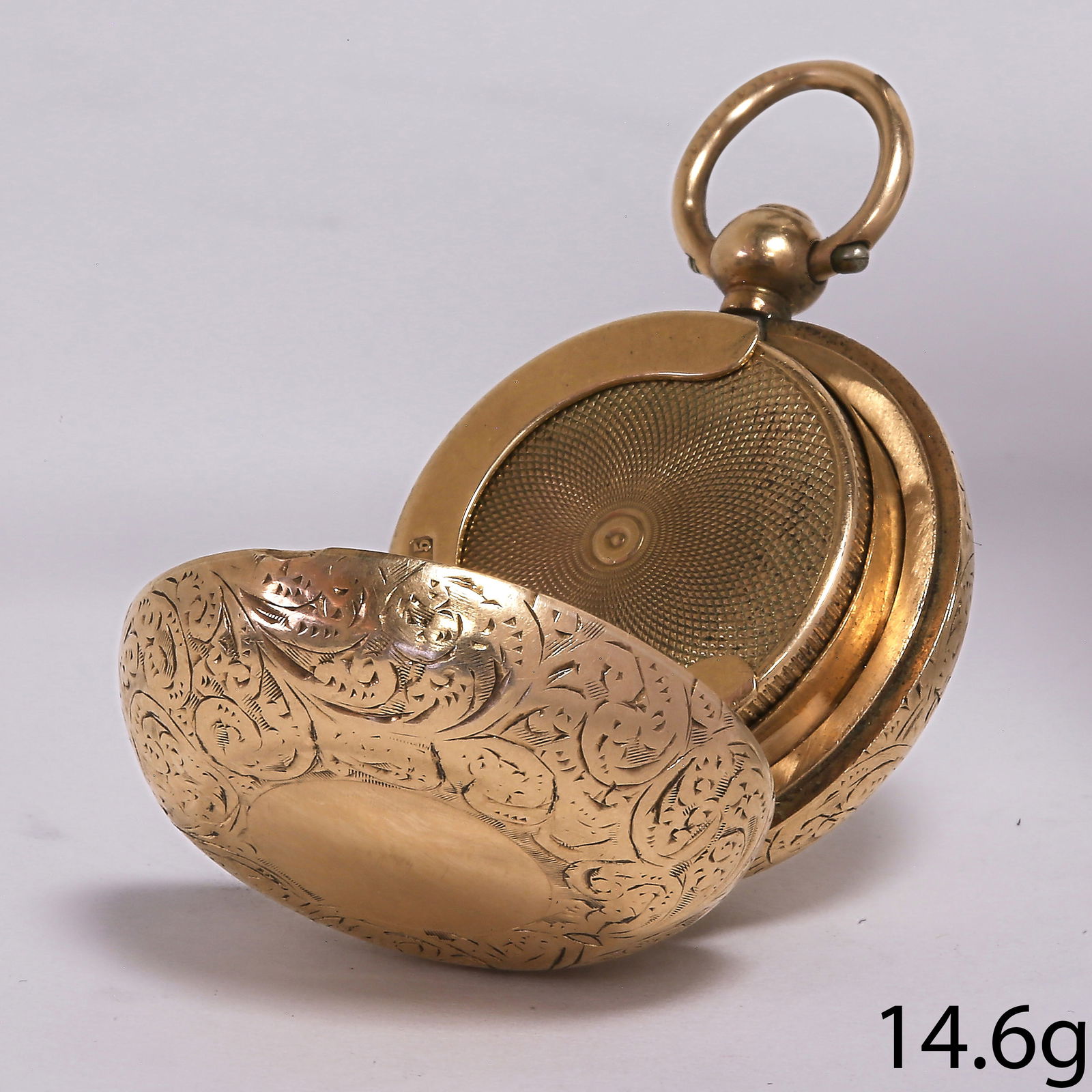 ANTIQUE GOLD SOVEREIGN CASE: ANTIQUE GOLD SOVEREIGN CASE 14.6 grams, 9 ct. gold.fine craftsmanship L 4.1 cm
