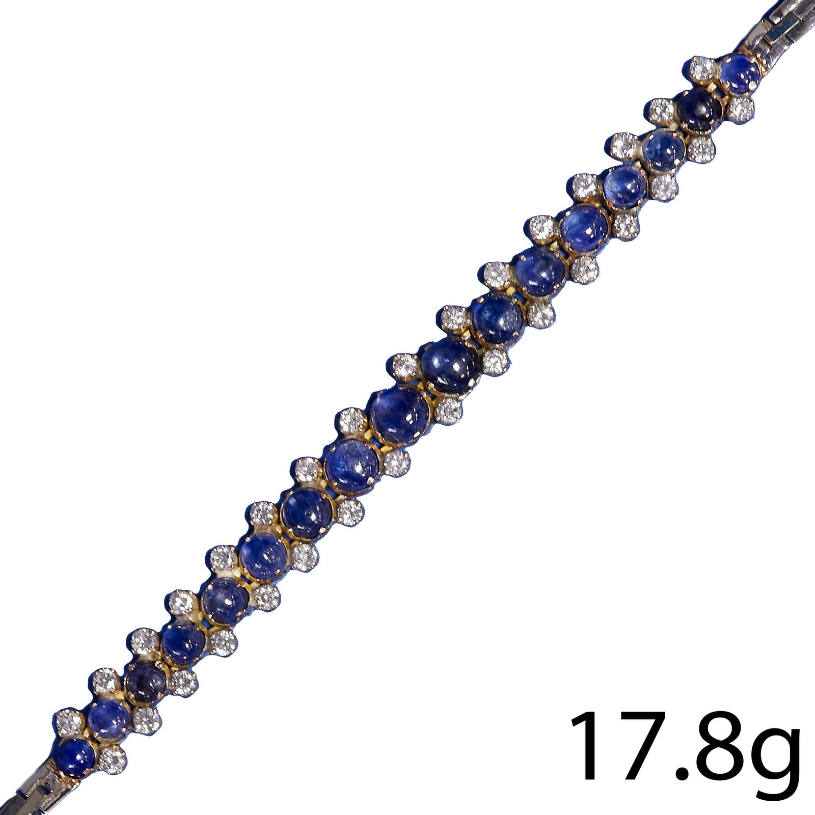 SAPPHIRE AND DIAMOND BRACELET, (1 of 1)