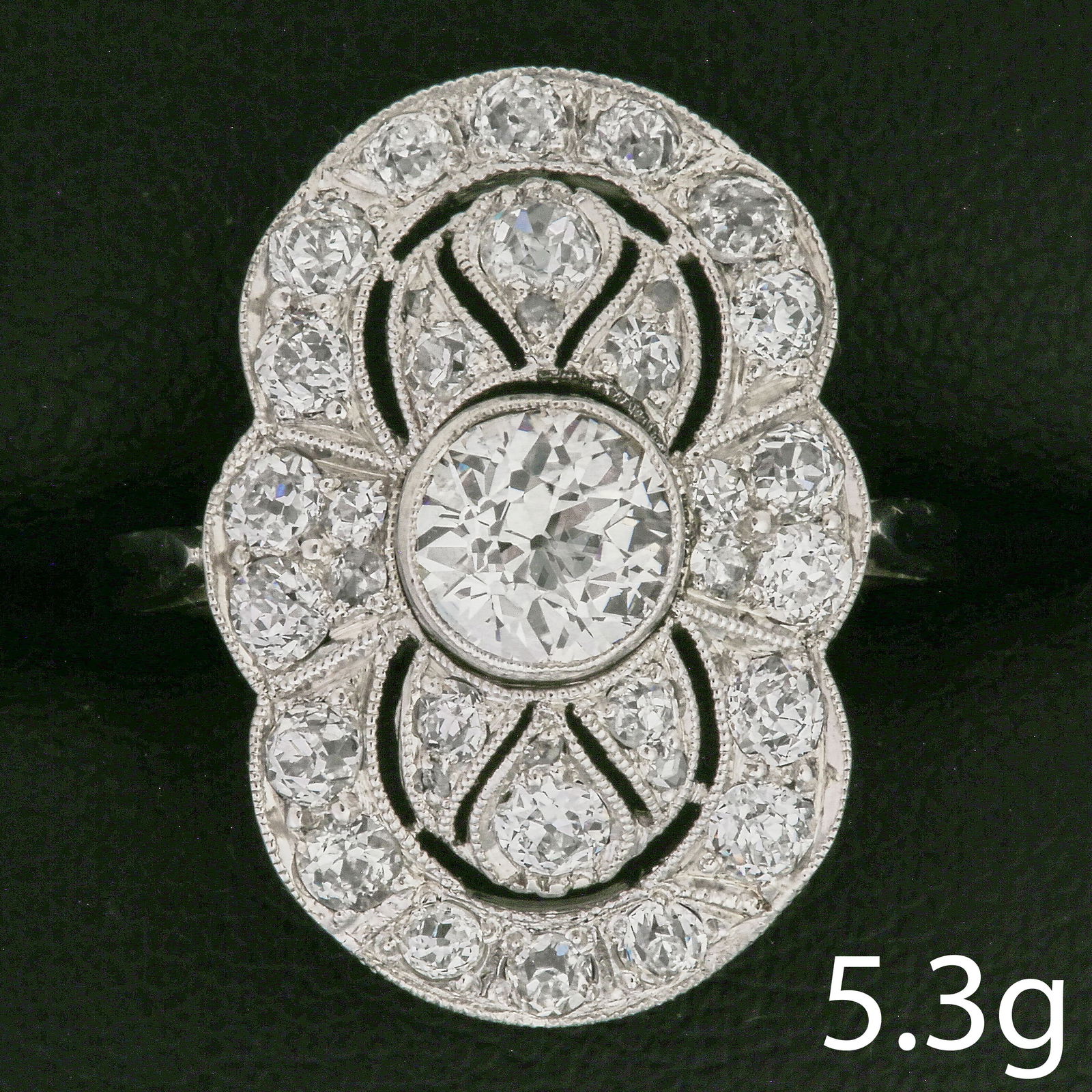 FINE-ART-DECO DIAMOND CLUSTER RING (1 of 1)