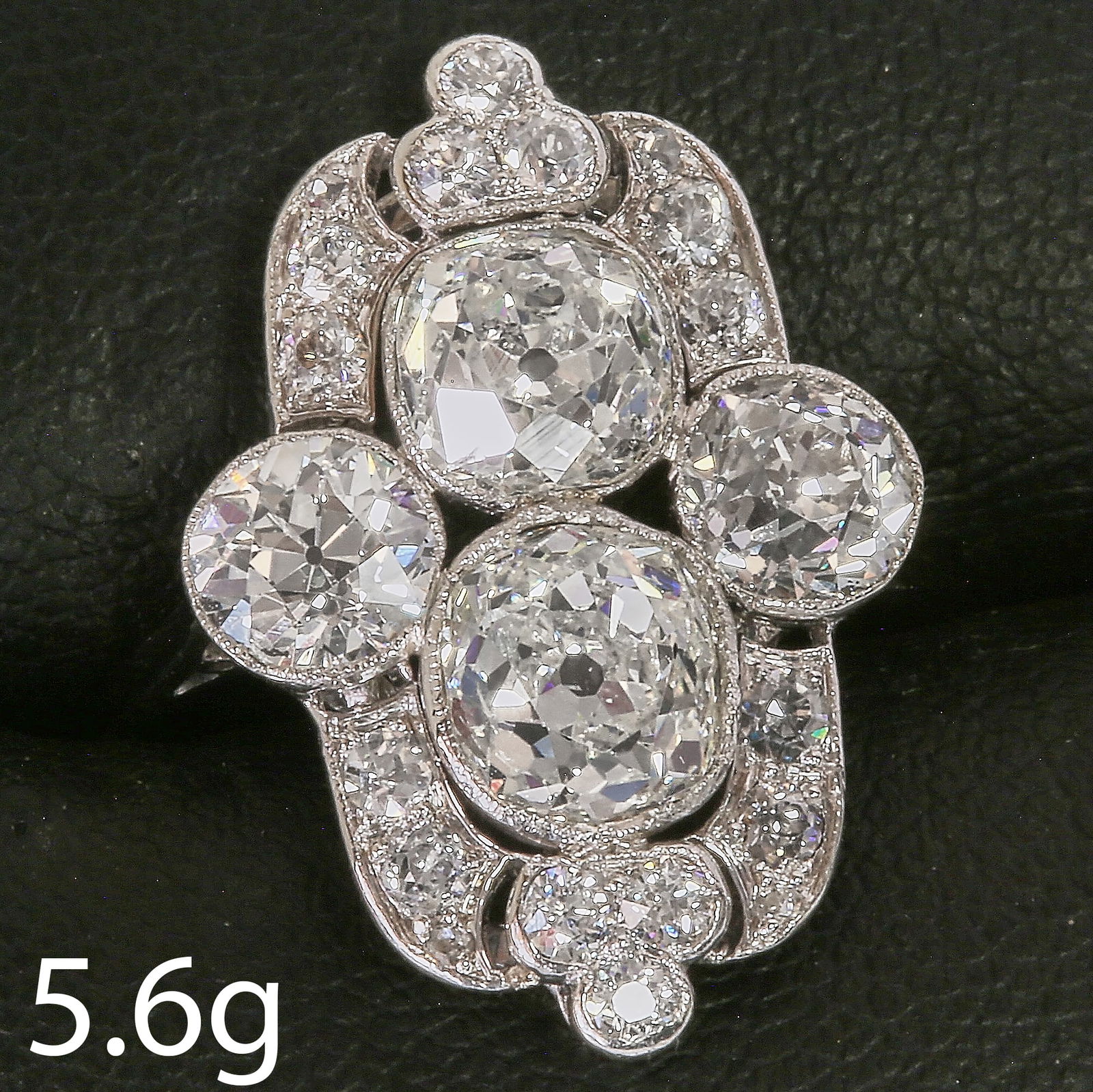 FINE ART-DECO DIAMOND CLUSTER RING (1 of 1)