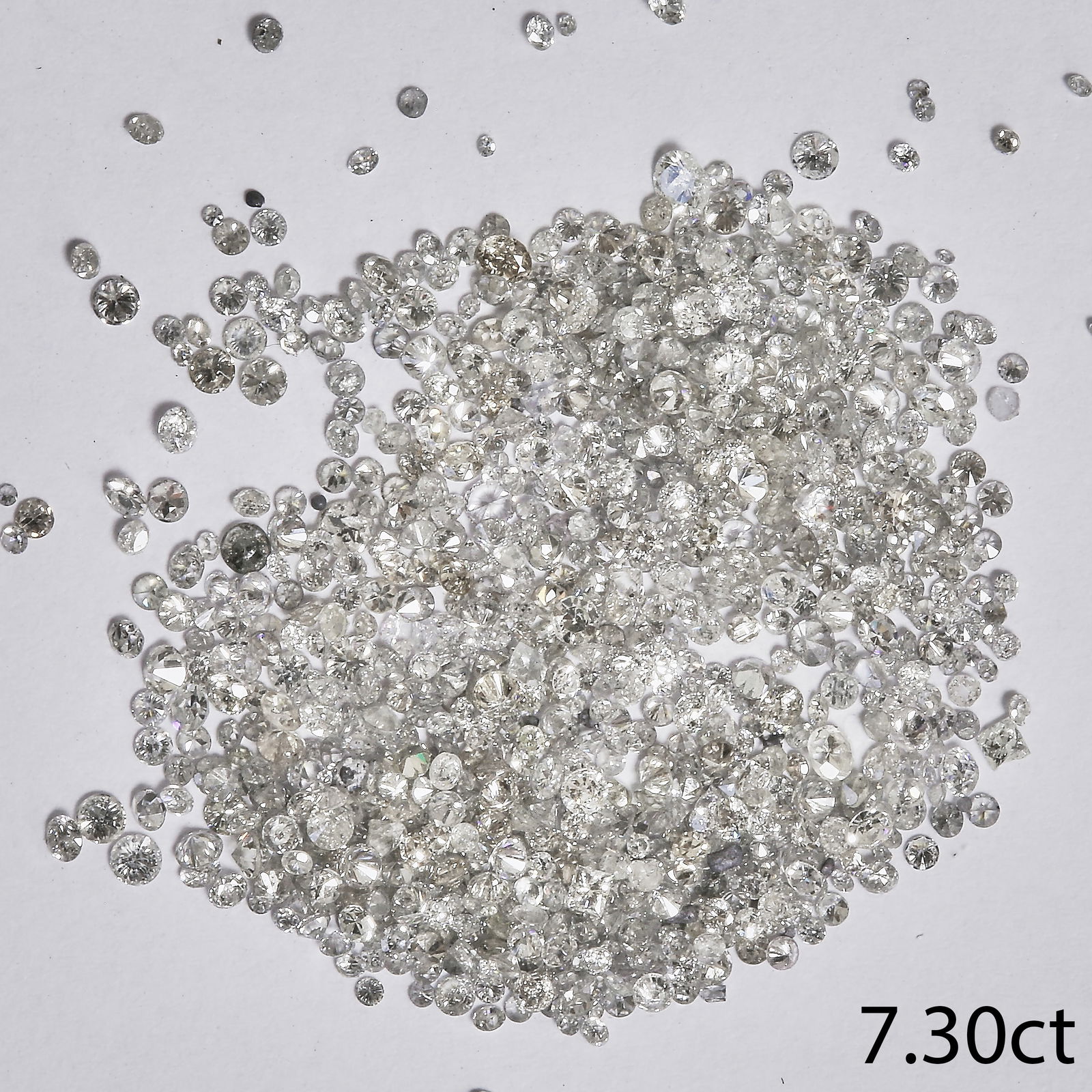 LOT OF LOOSE CUT DIAMONDS, TOTALLING APPROX. 7.30 CT. (1 of 1)
