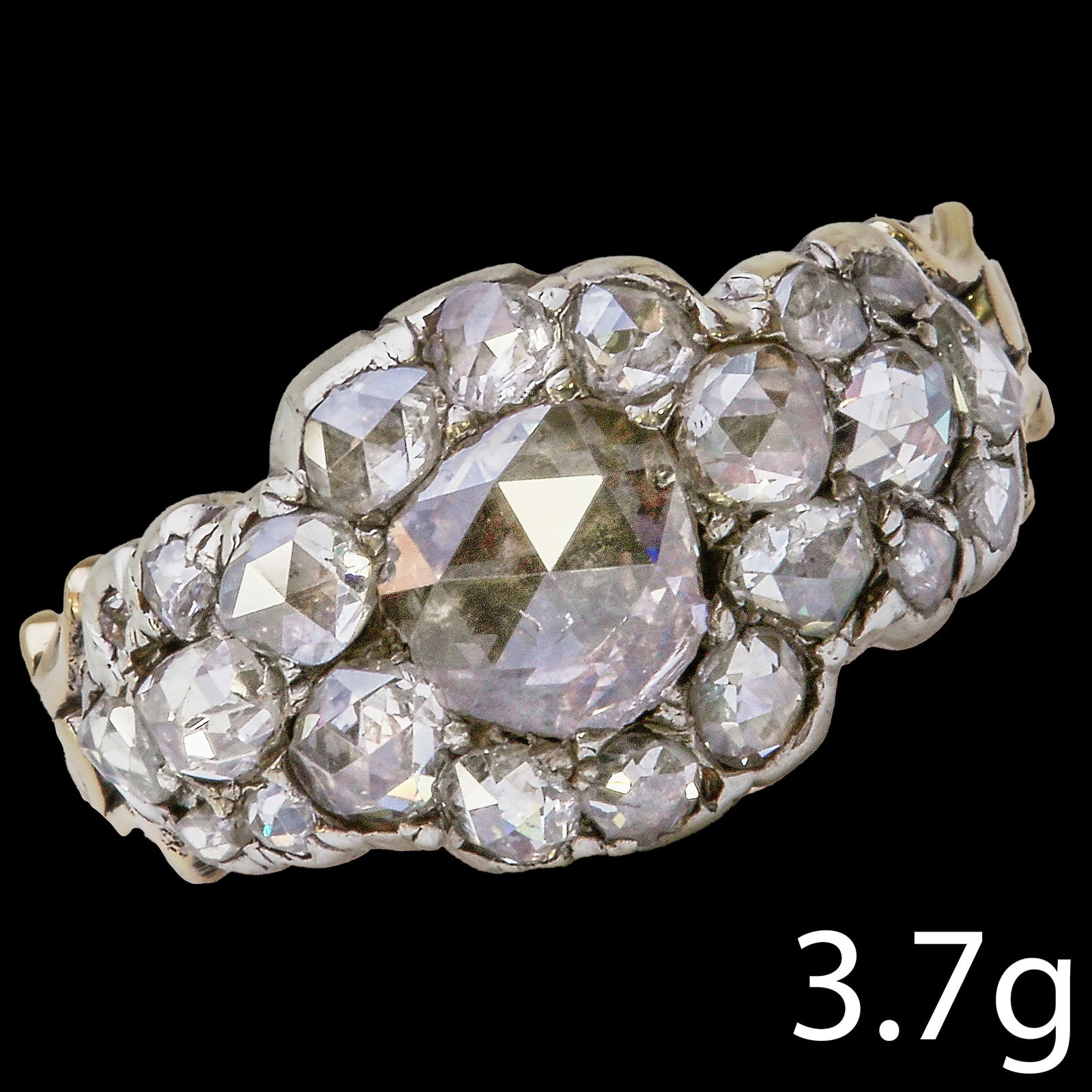GEORGIAN DIAMOND CLUSTER RING (1 of 1)