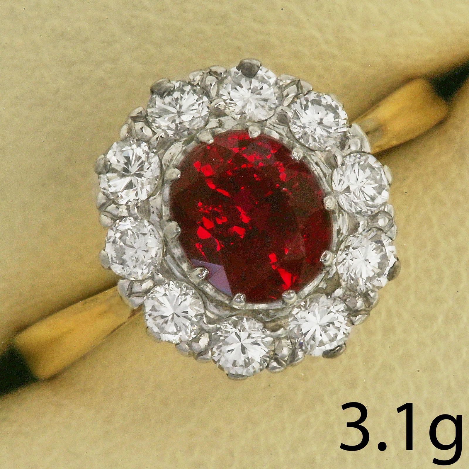 RUBY AND DIAMOND CLUSTER RING (1 of 1)