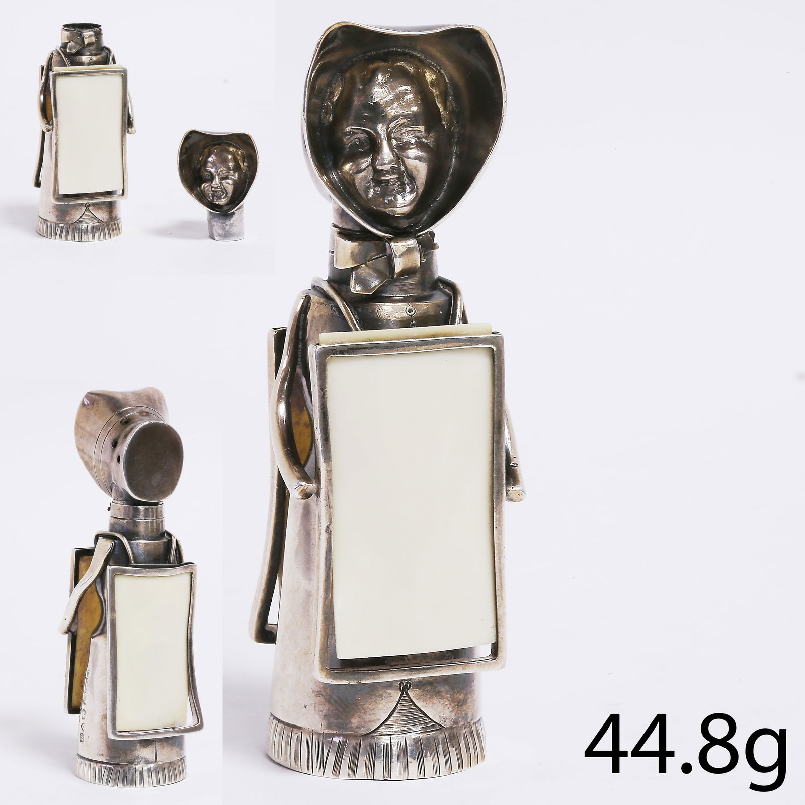 UNUSUAL EDWARDIAN SILVER PEPPER CASTER, SUFFRAGETTE (1 of 1)