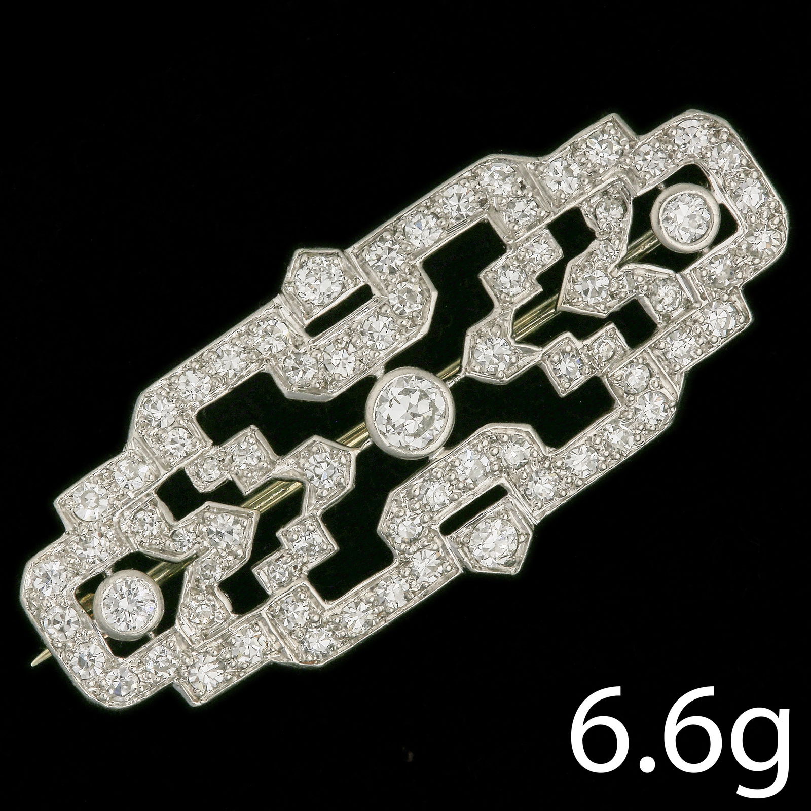ART-DECO DIAMOND BROOCH (1 of 1)