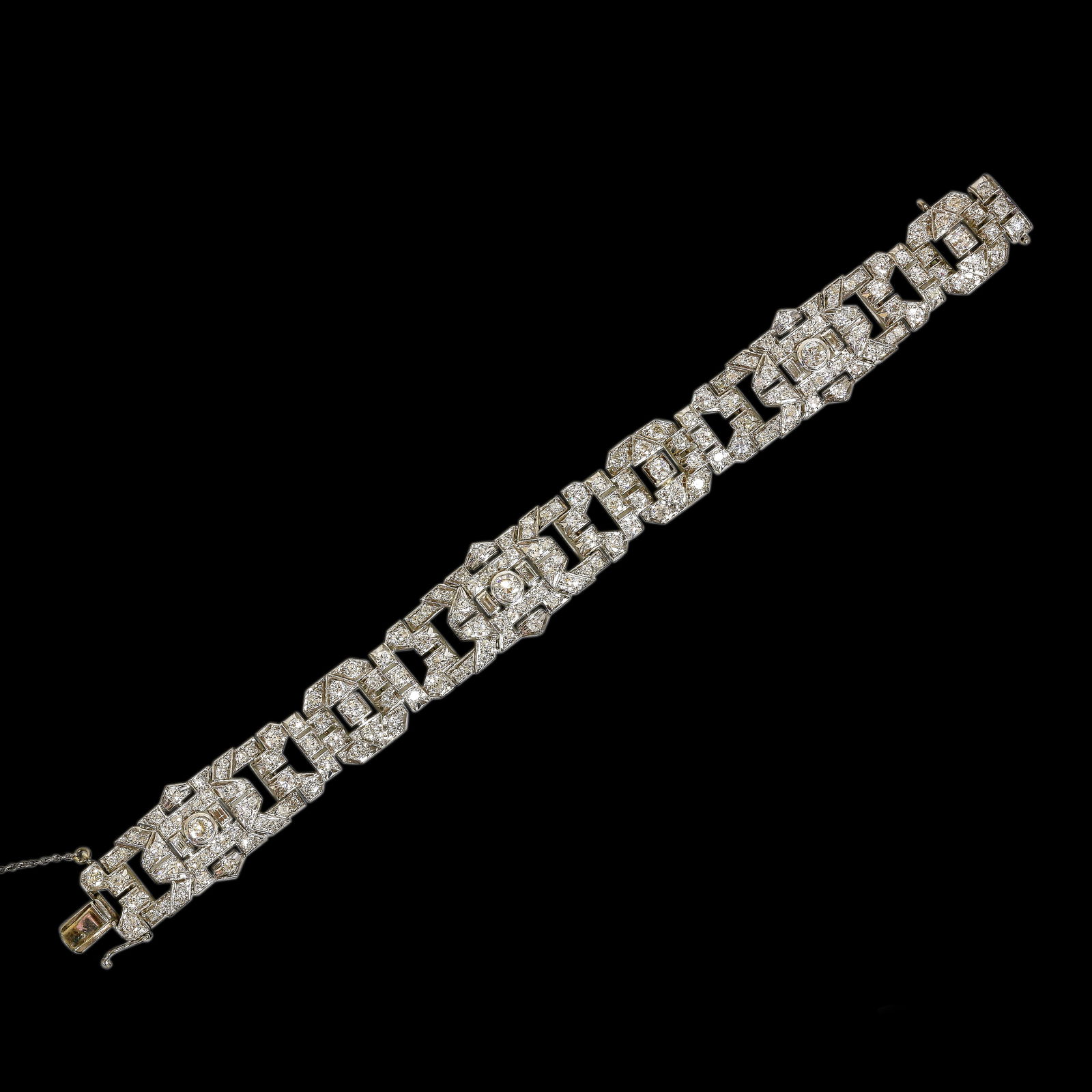 FRENCH ART-DECO DIAMOND BRACELET (1 of 1)