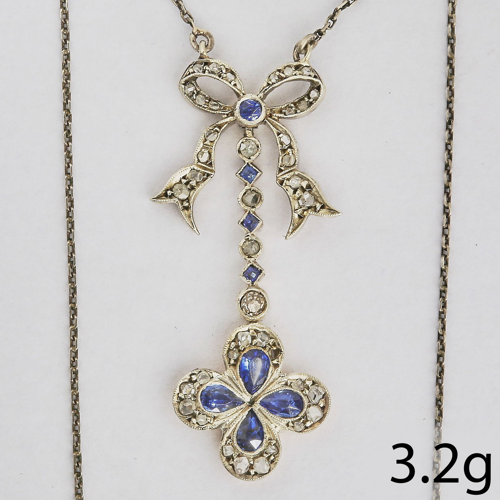 BELLE EPOQUE SAPPHIRE AND DIAMOND NECKLACE (1 of 1)