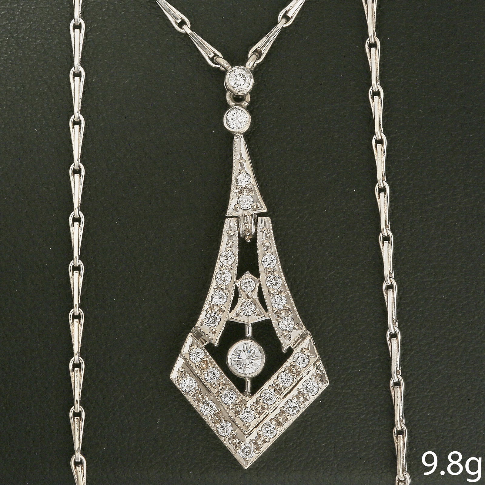 ART DECO DIAMOND PENDANT NECKLACE (1 of 1)