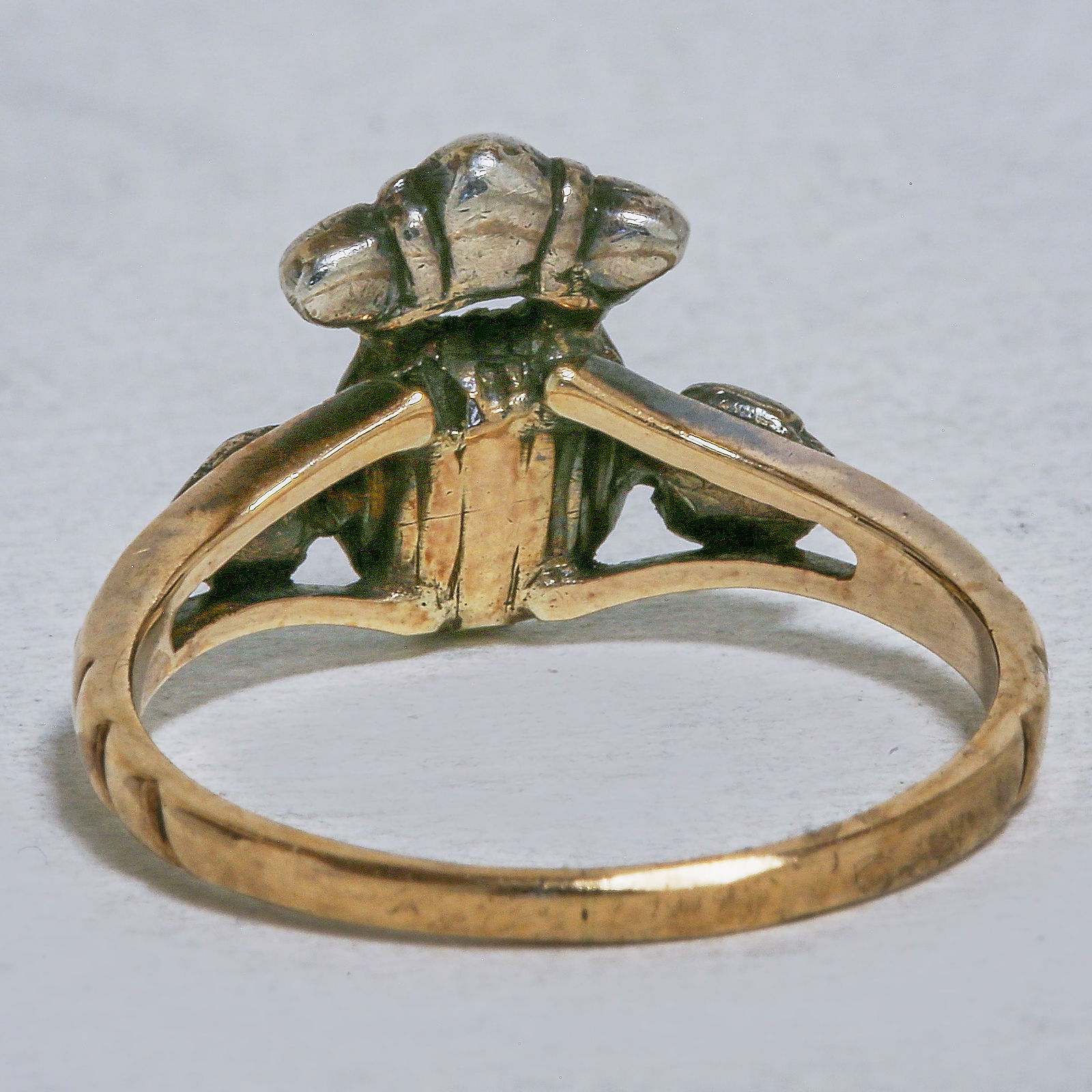 ELEGANT GEORGIAN DIAMOND CROWN RING (1 of 1)