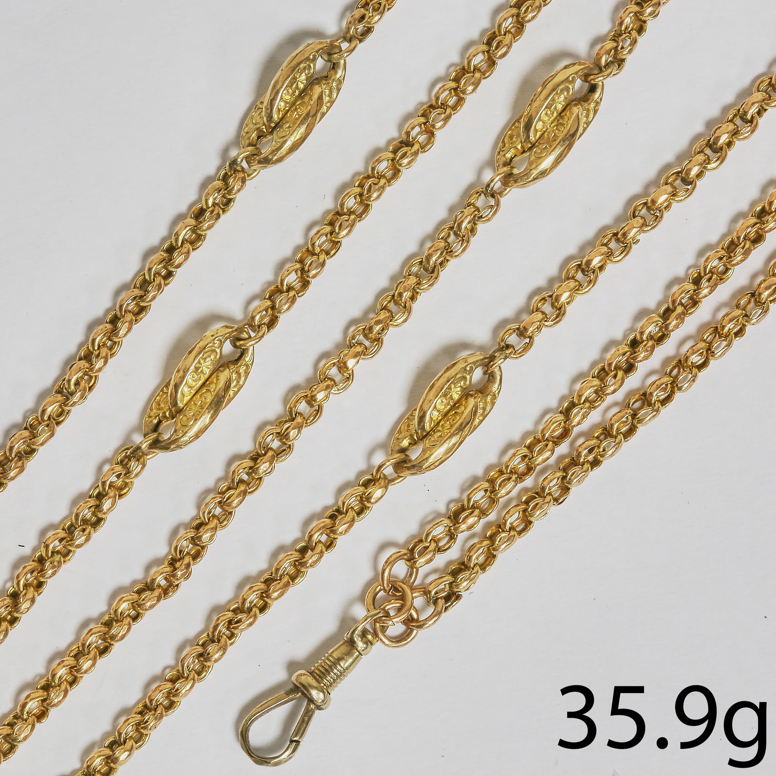 VICTORIAN GOLD GUARD CHAIN (1 of 1)