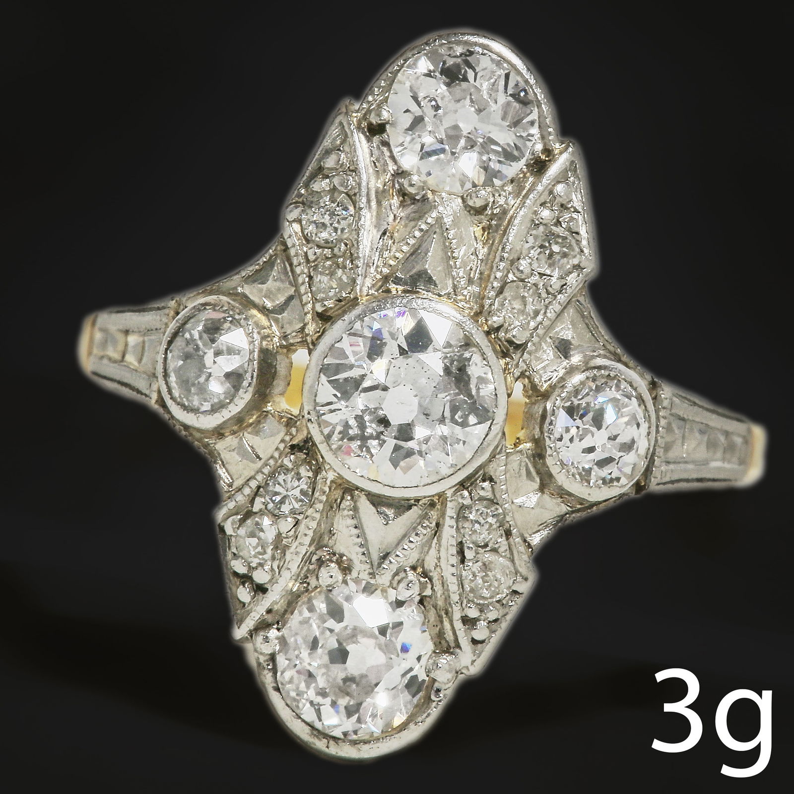 EDWARDIAN DIAMOND UP-FINGER RING (1 of 1)