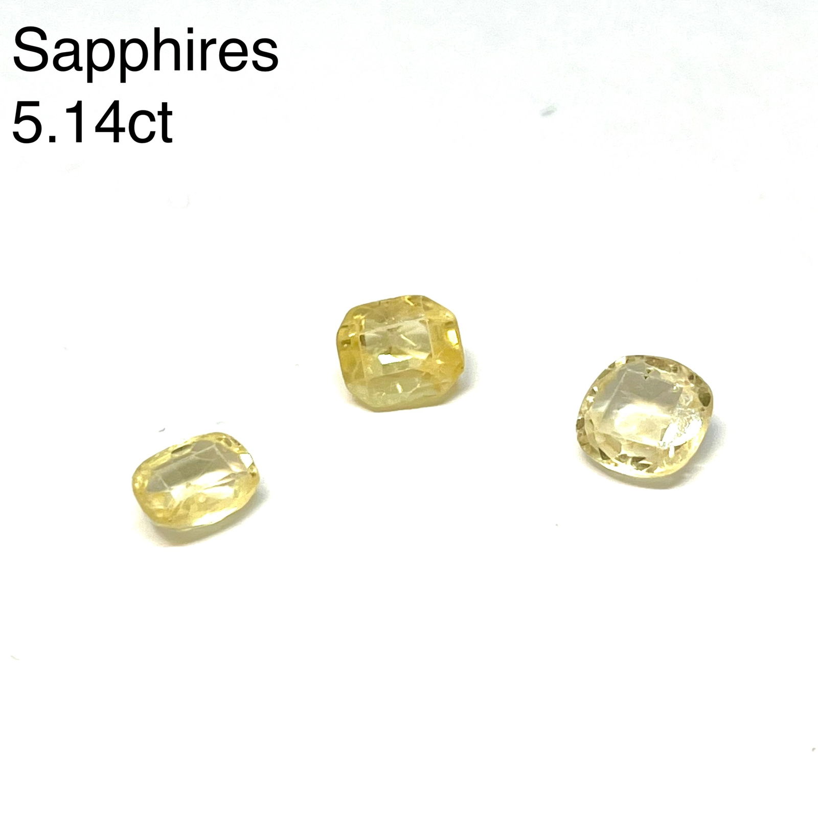LOOSE CUT YELLOW SAPPHIRES, TOTALLING APPROX. 5.14 CT. (1 of 1)