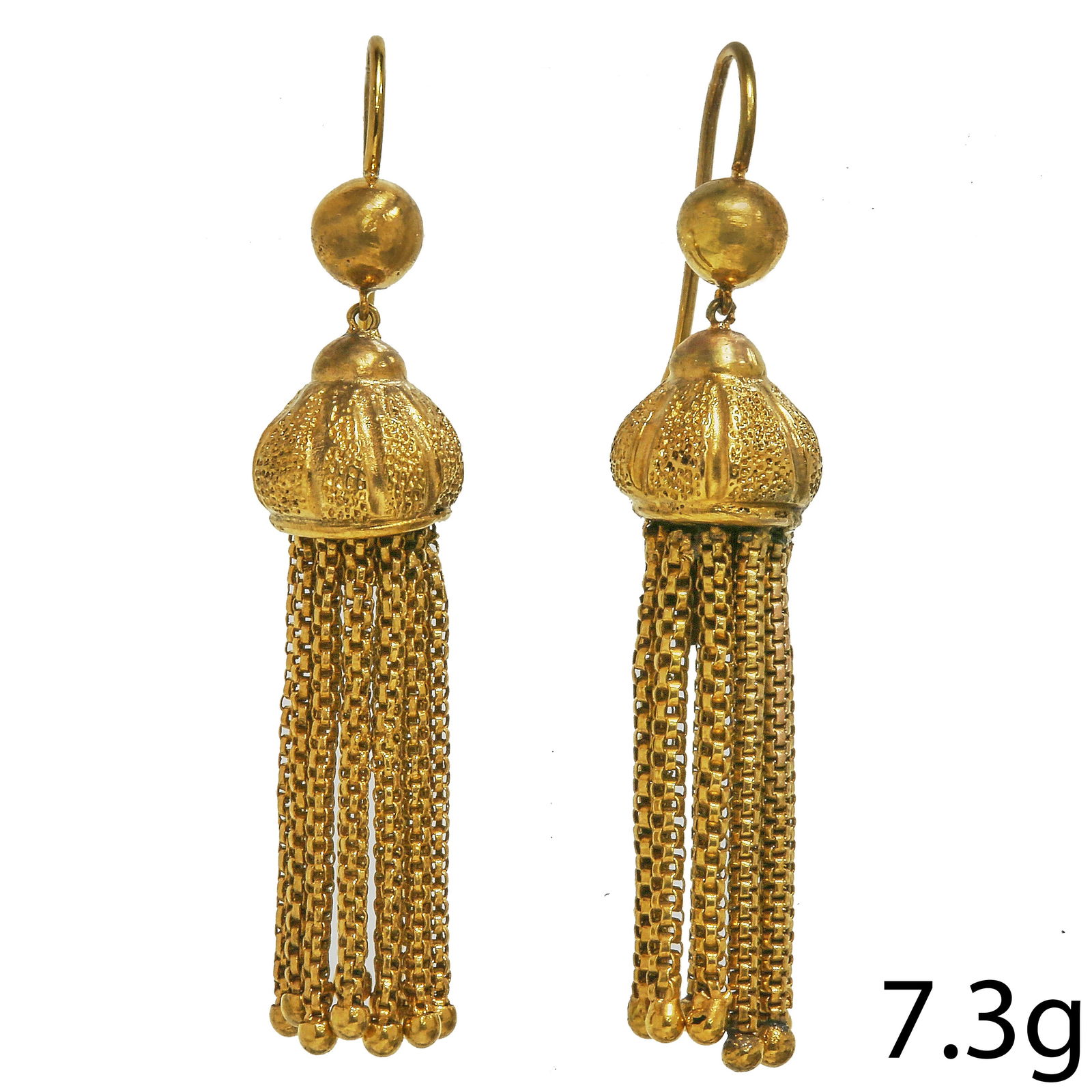 PAIR OF ANTIQUE TASSEL EARRINGS (1 of 1)