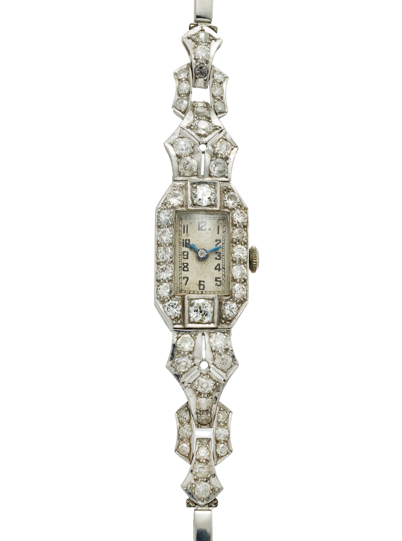 ART-DECO PLATINUM DIAMOND WRISTWATCH (1 of 1)