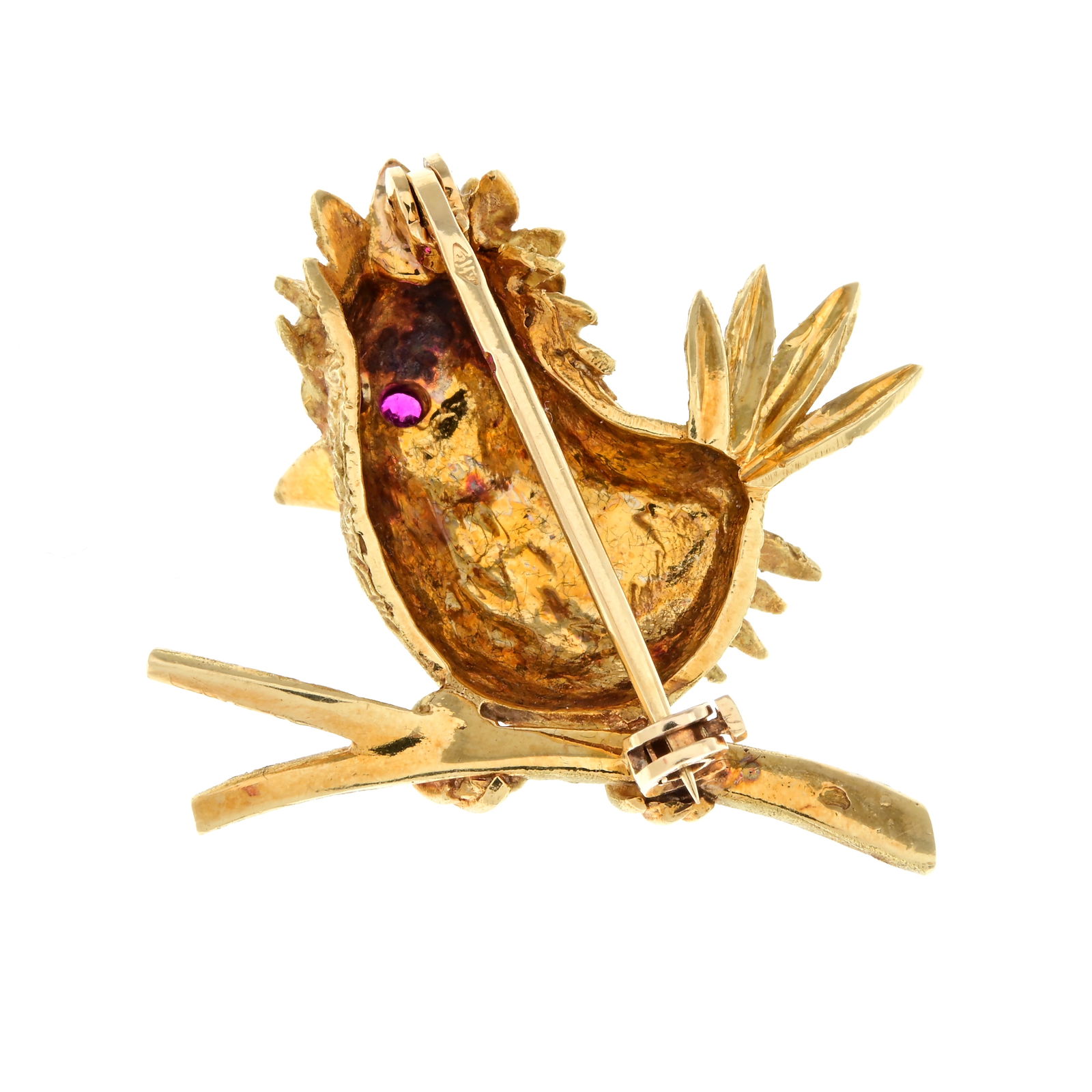ADOLPHE CHRETIEN, RUBY BIRD BROOCH (1 of 1)