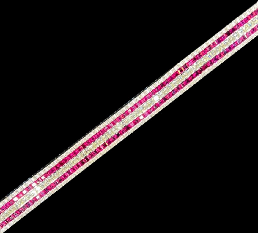FINE RUBY AND DIAMOND BRACELET (1 of 1)