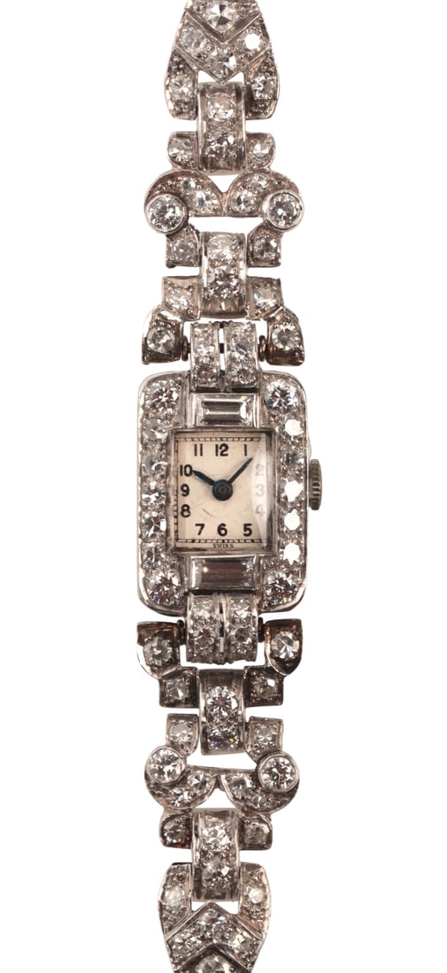 ART DECO DIAMOND WATCH (1 of 1)