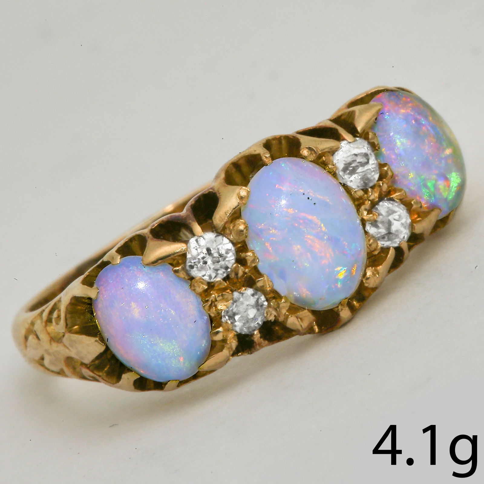 OPAL AND DIAMOND RING (1 of 1)