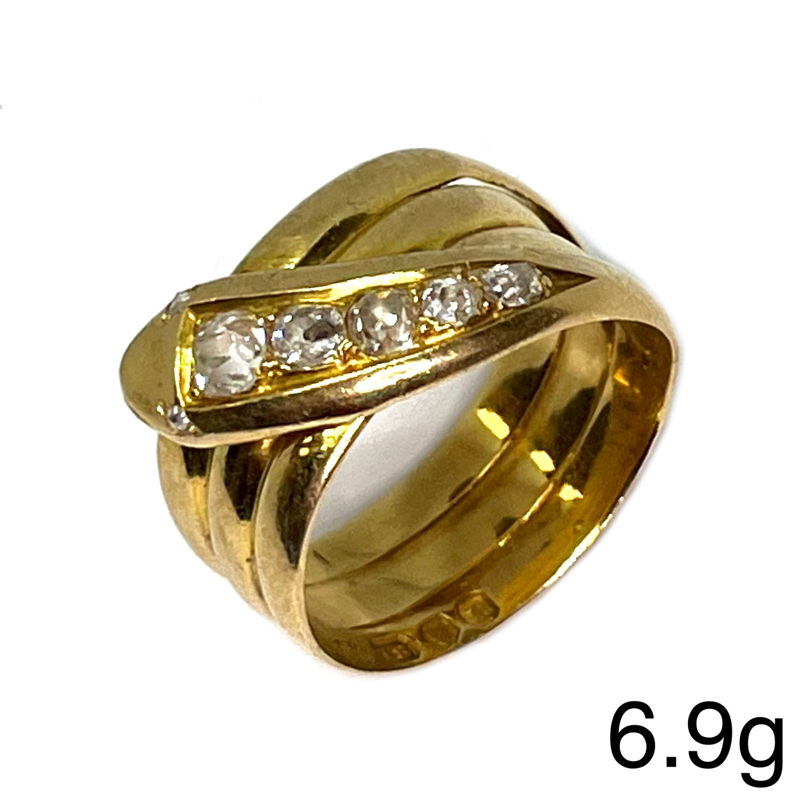 VICTORIAN DIAMOND SNAKE RING (1 of 1)