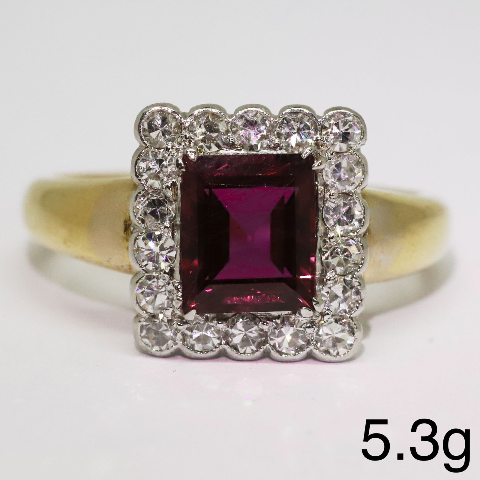 RUBY AND DIAMOND CLUSTER RING (1 of 1)