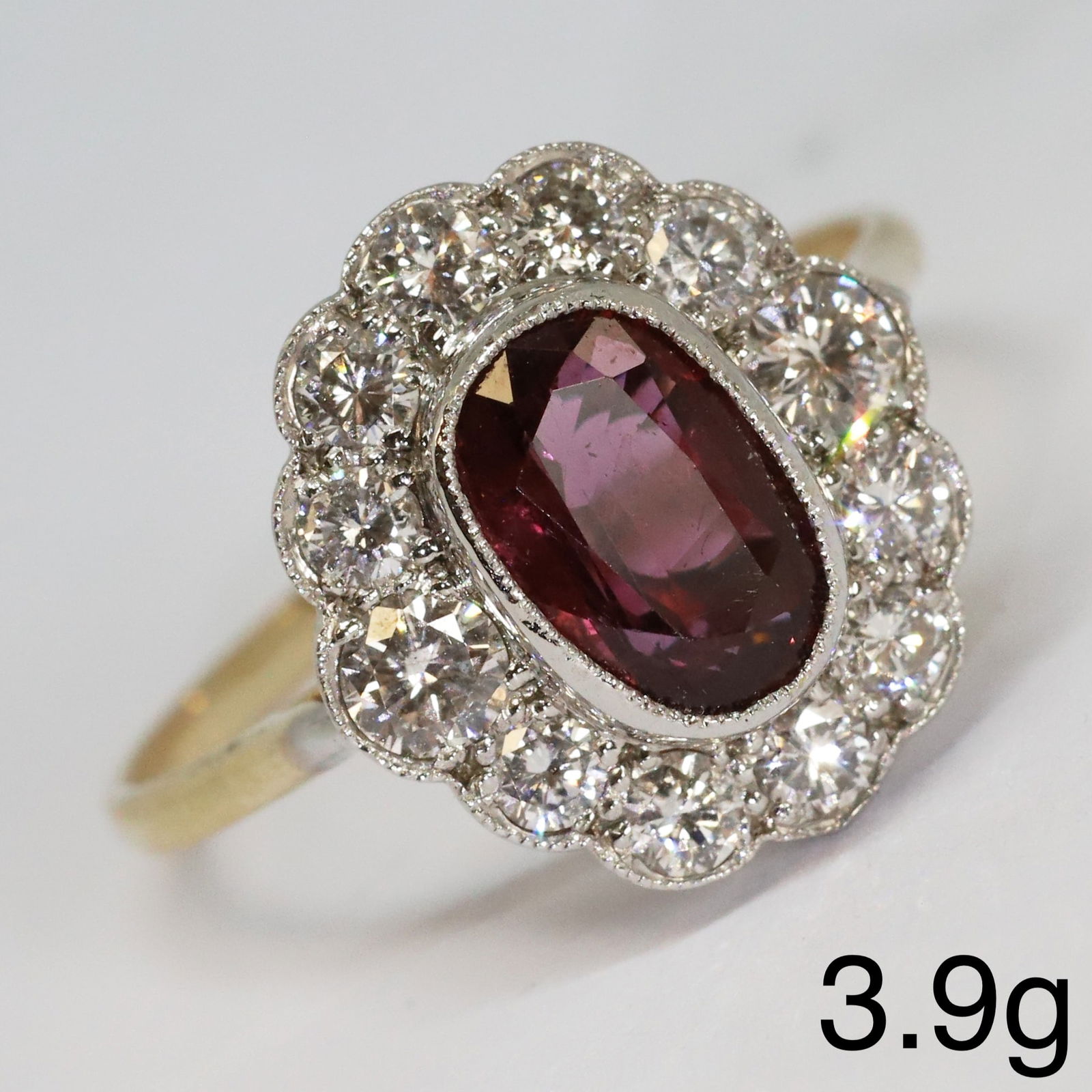 RUBY AND DIAMOND CLUSTER RING (1 of 1)
