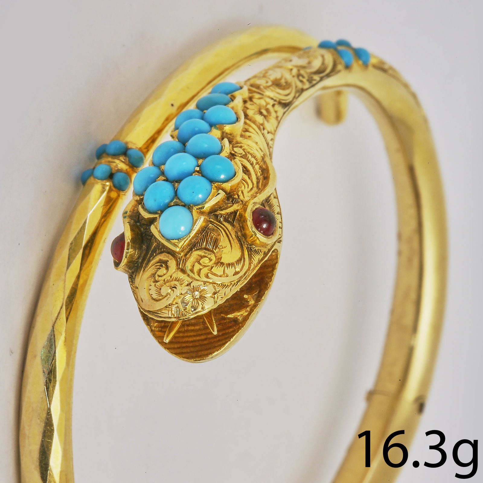 VICTORIAN TURQUOISE SNAKE BANGLE (1 of 2)