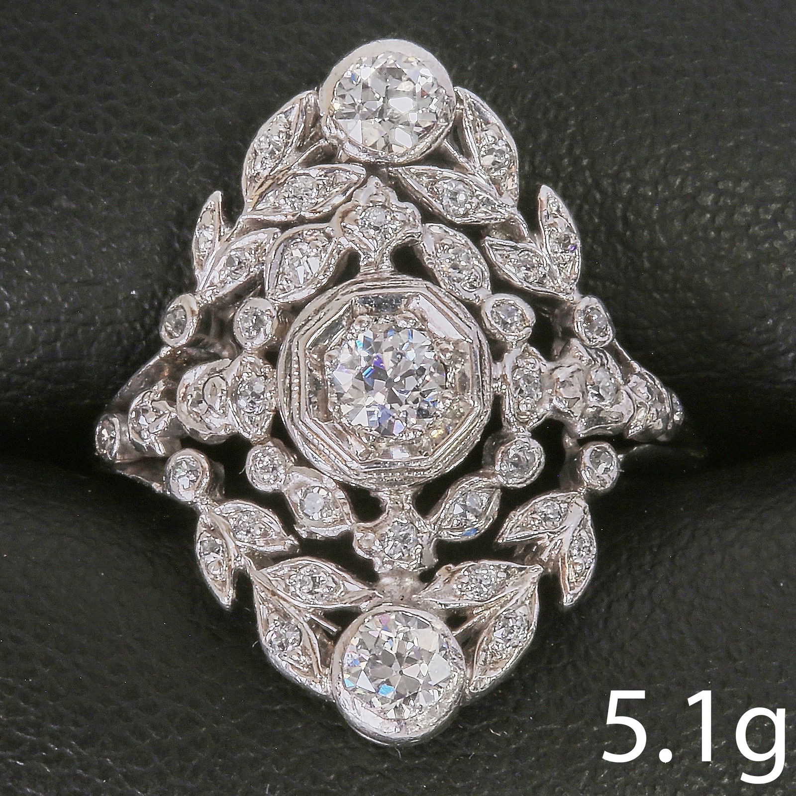 ART-DECO MARQUISE SHAPED DIAMOND RING (1 of 1)