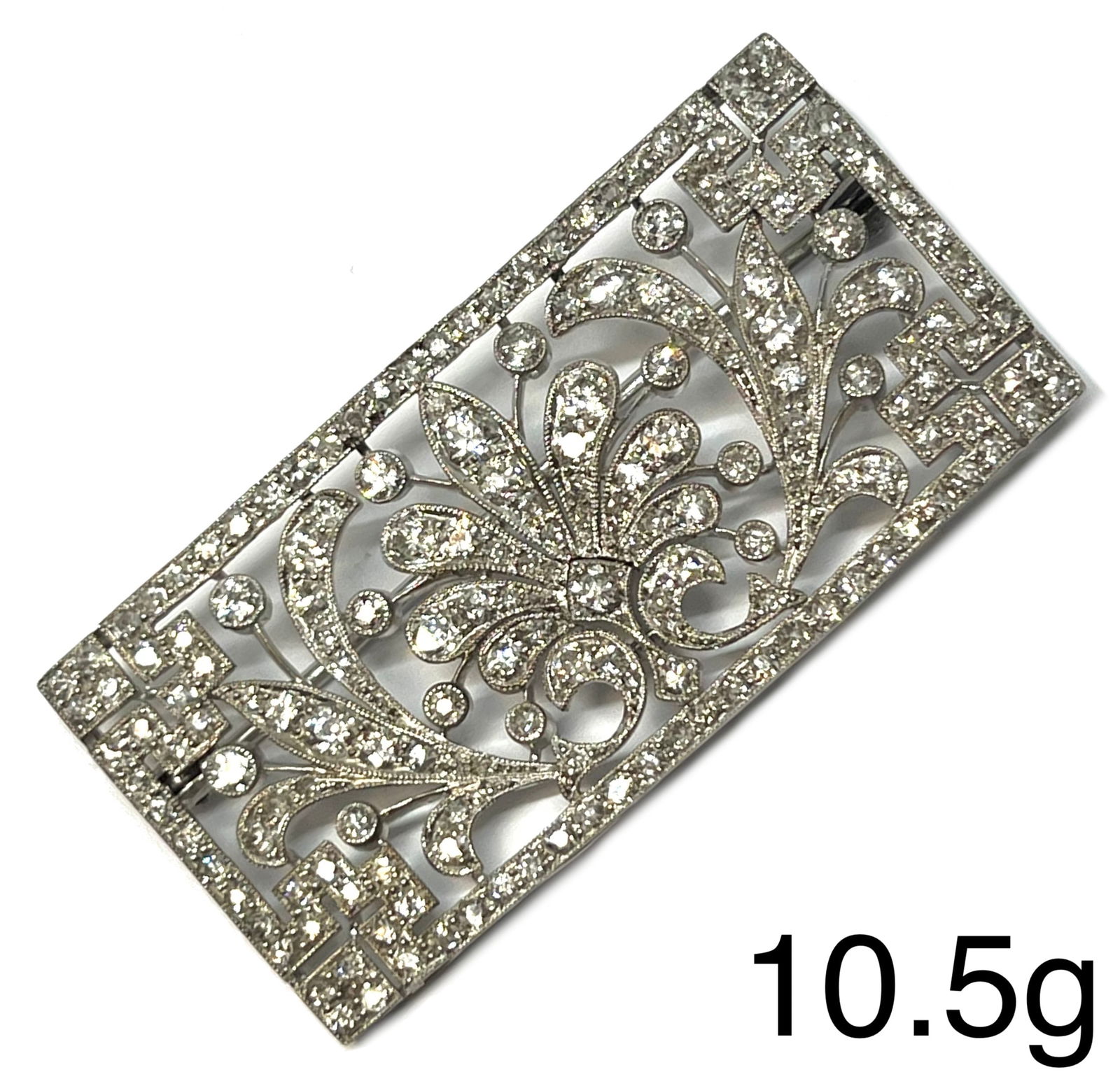 FINE EDWARDIAN DIAMOND BROOCH (1 of 1)