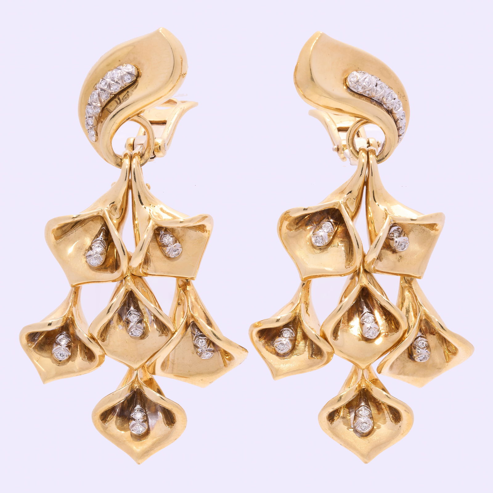 PAIR OF DIAMOND DROP EARRINGS (1 of 1)